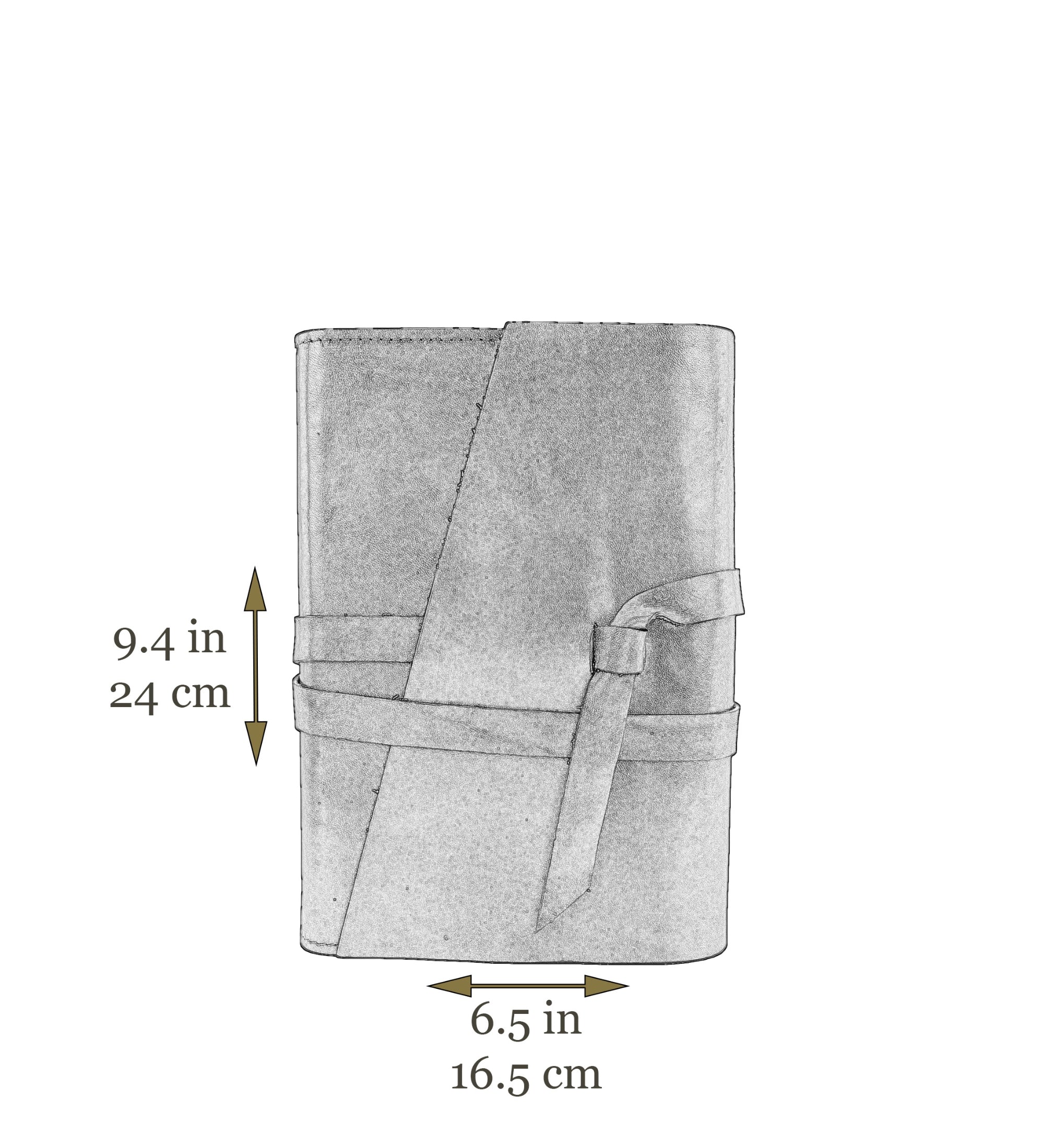 Womens Leather Journal with Refillable A5 Notepad - P.S. I Love You