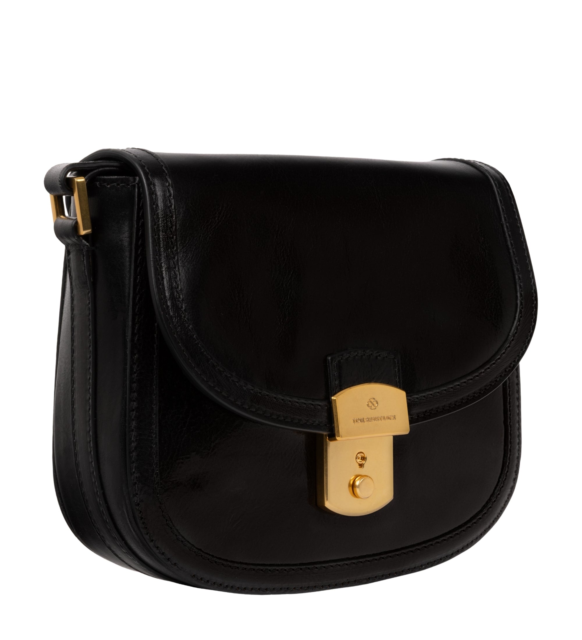 Womens Leather Saddle Bag - Secrets