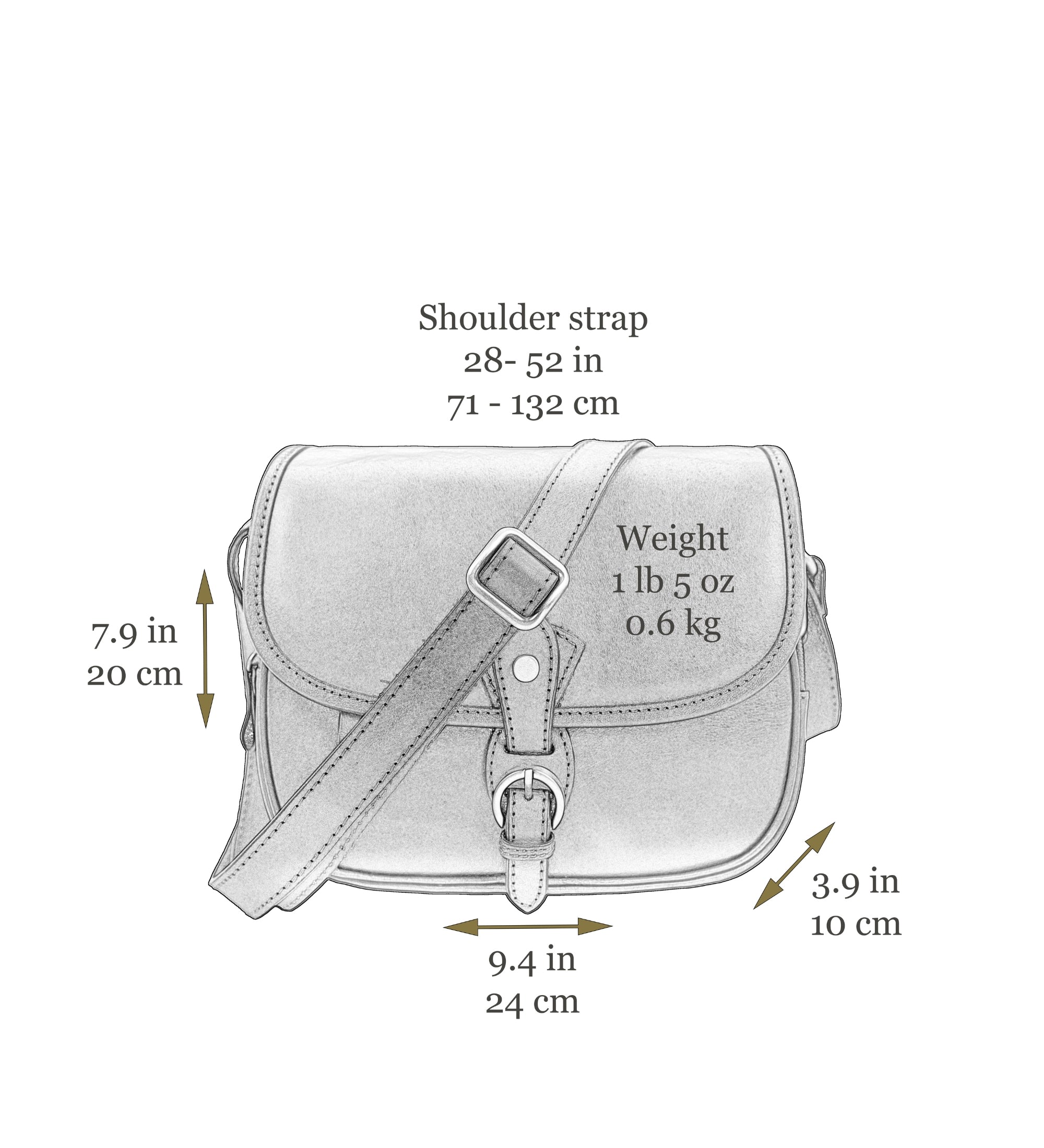 Womens Leather Saddle Bag - Women In Love