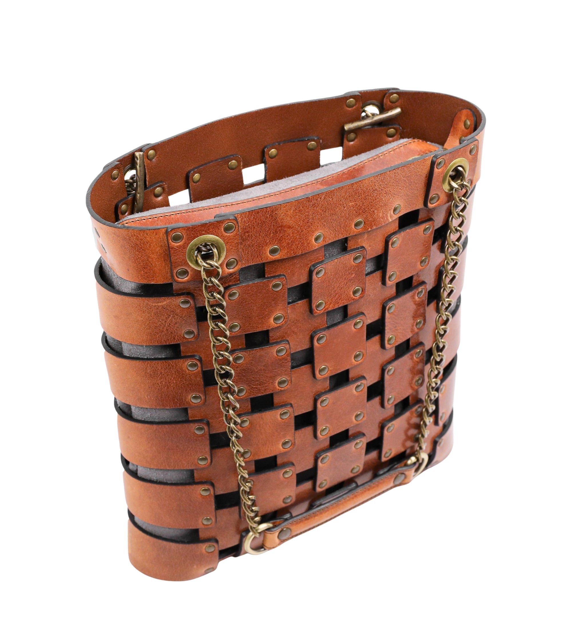 Womens Leather Tote Bag - Jeanne d'Arc