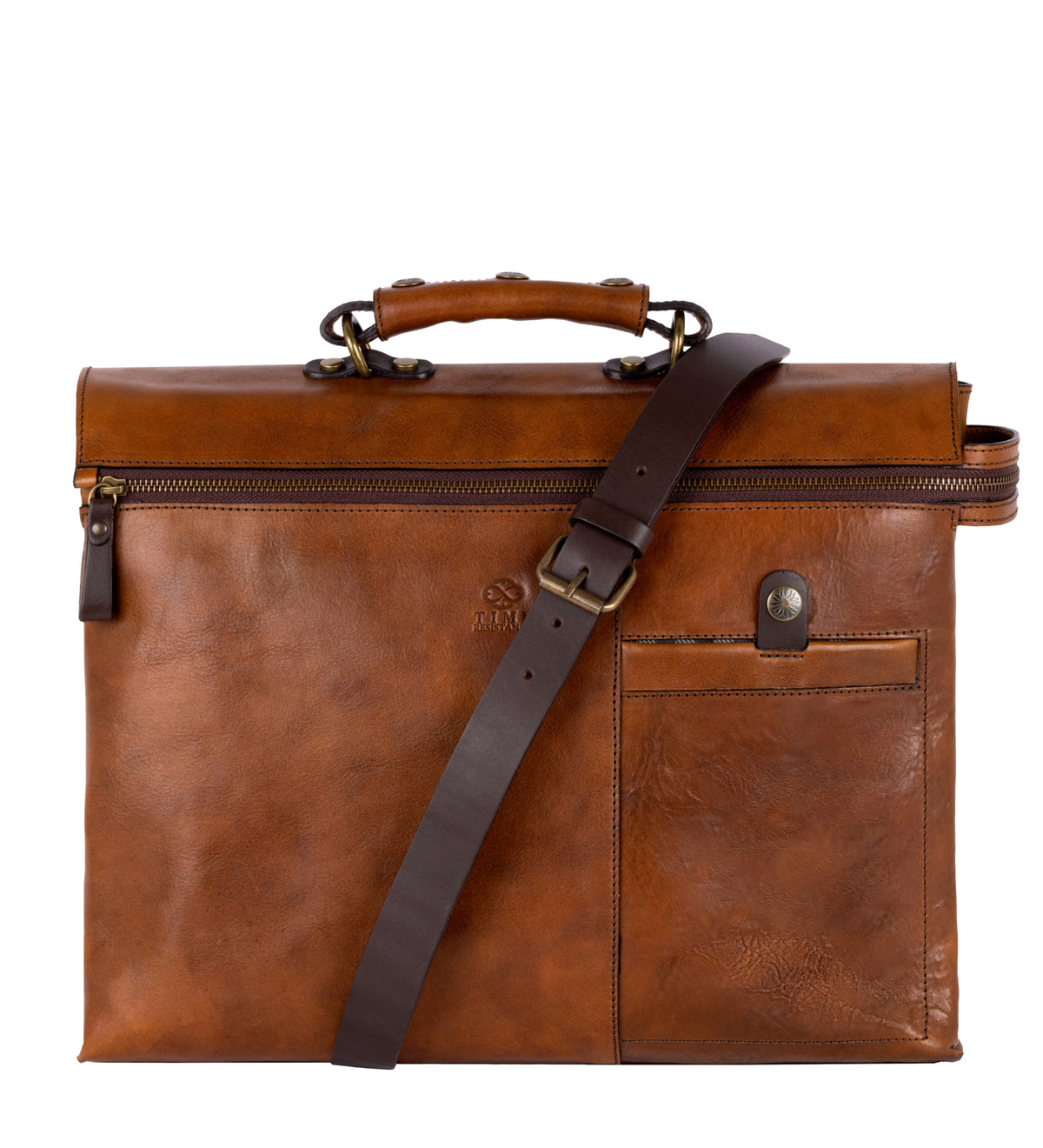 Brown Leather Briefcase Laptop Bag - From Here to Eternity