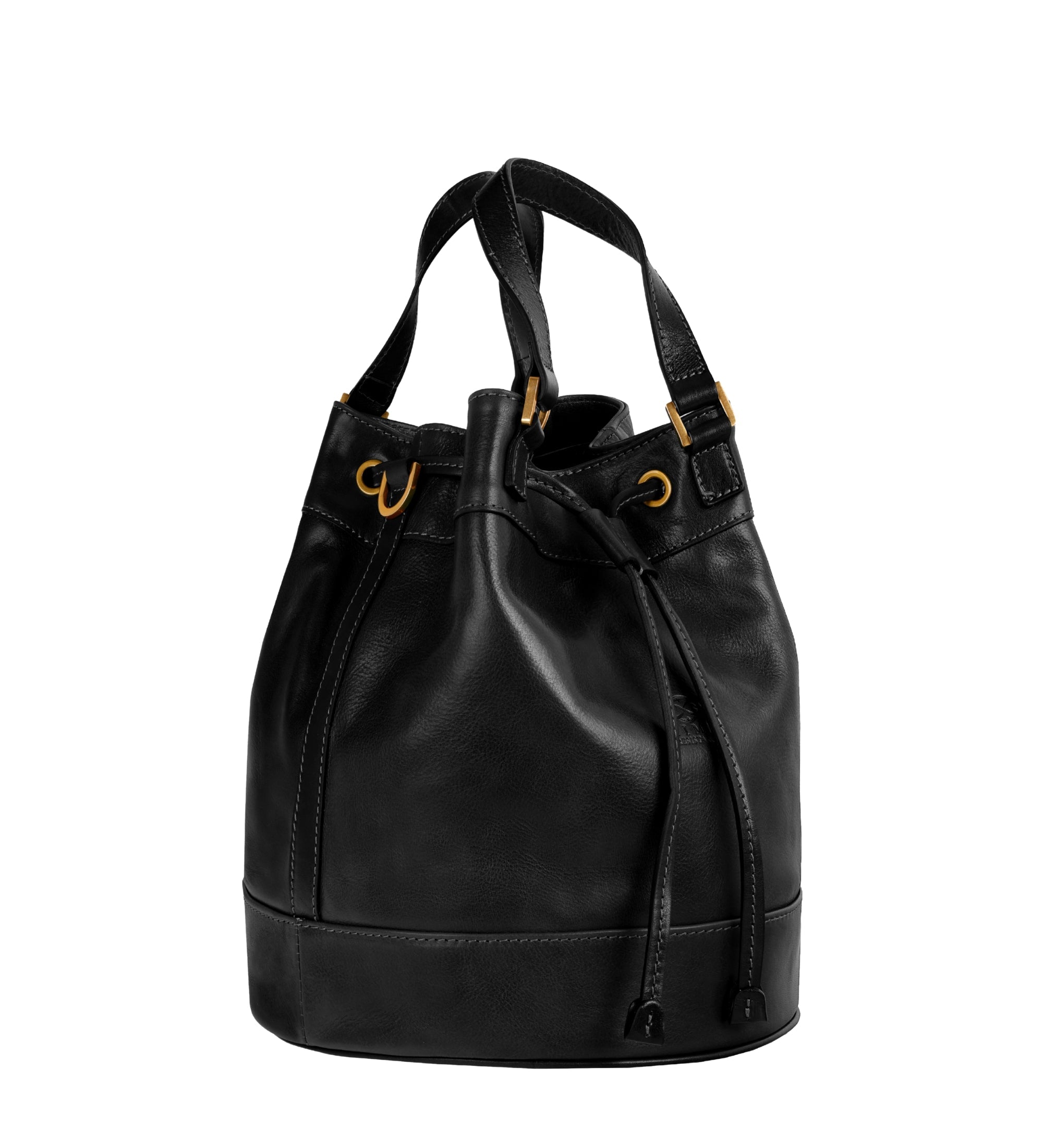 Leather Bucket Bag for Women - Light In August