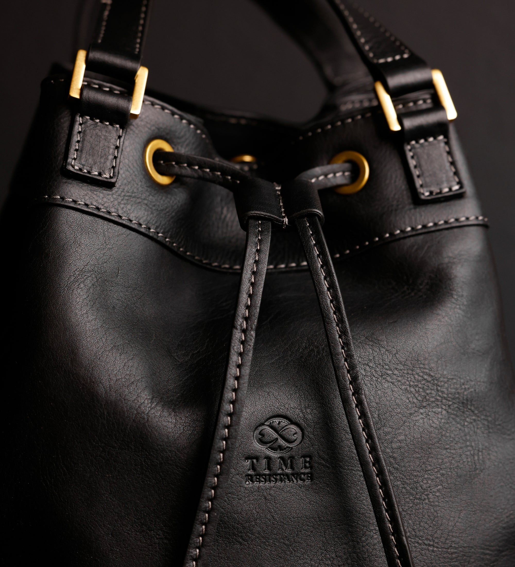 Leather Bucket Bag for Women - Light In August
