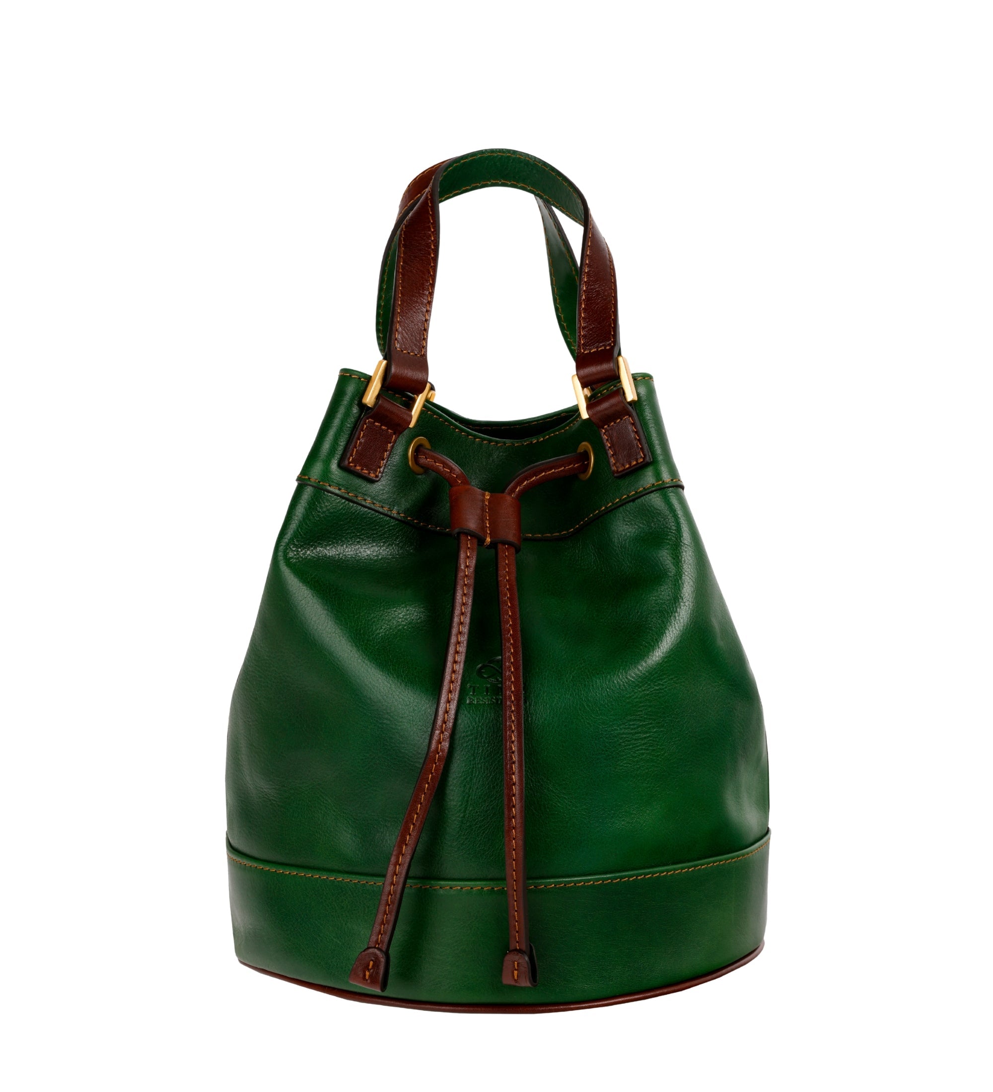 Leather Bucket Bag for Women - Light In August