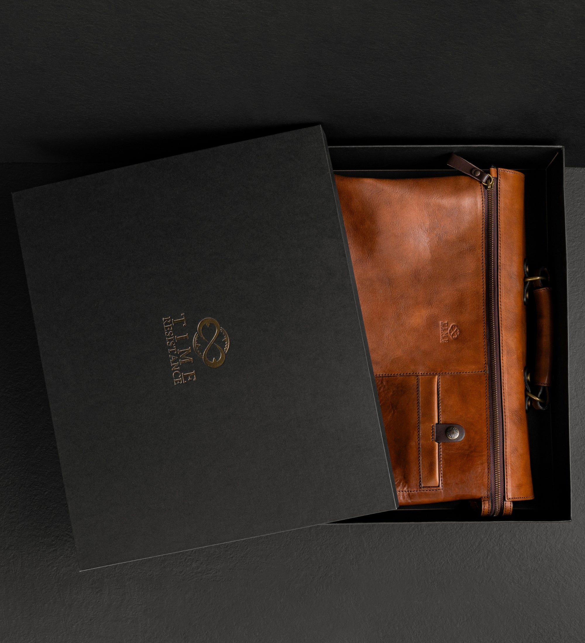 Brown Leather Briefcase Laptop Bag - From Here to Eternity