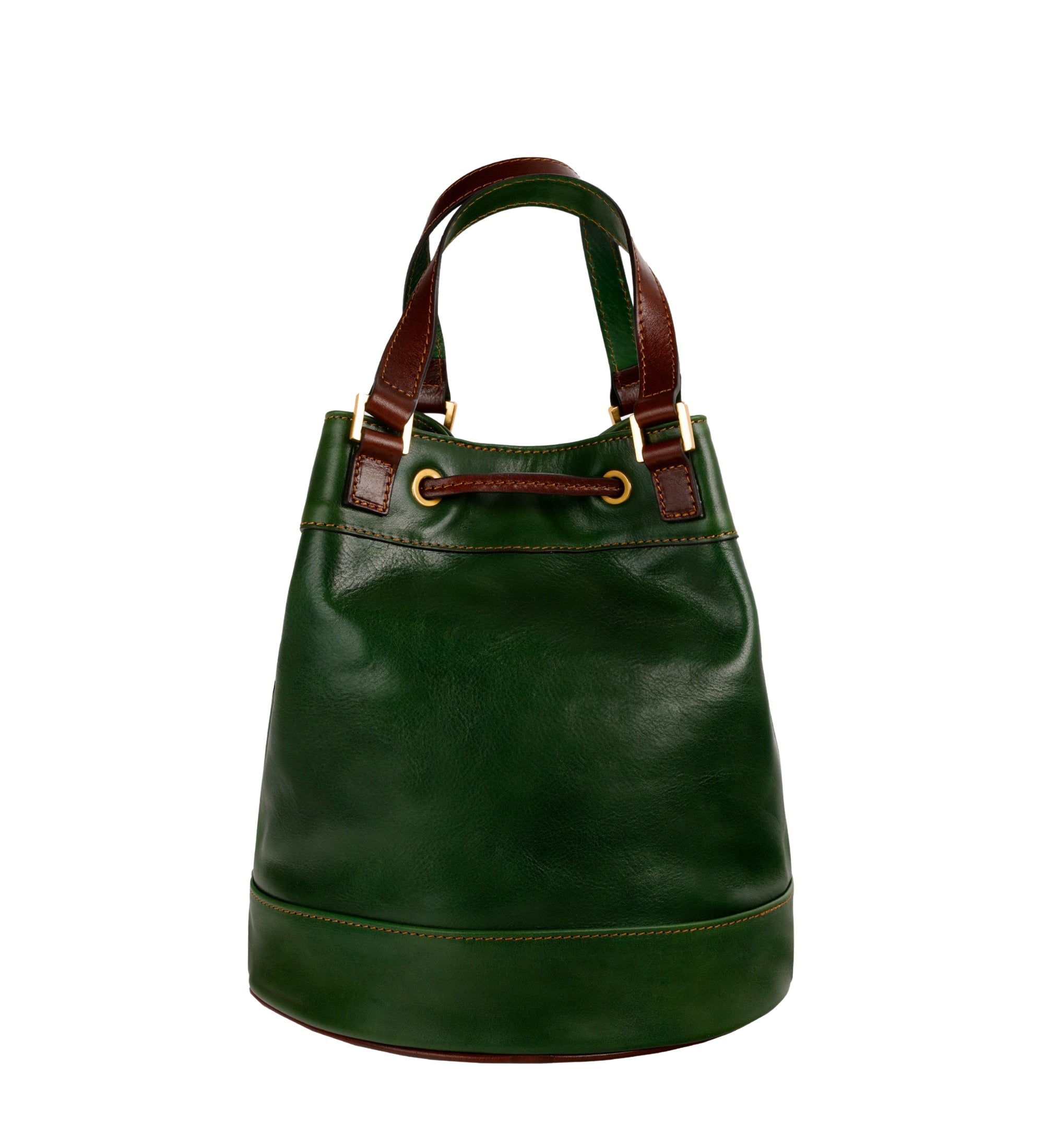 Leather Bucket Bag for Women - Light In August