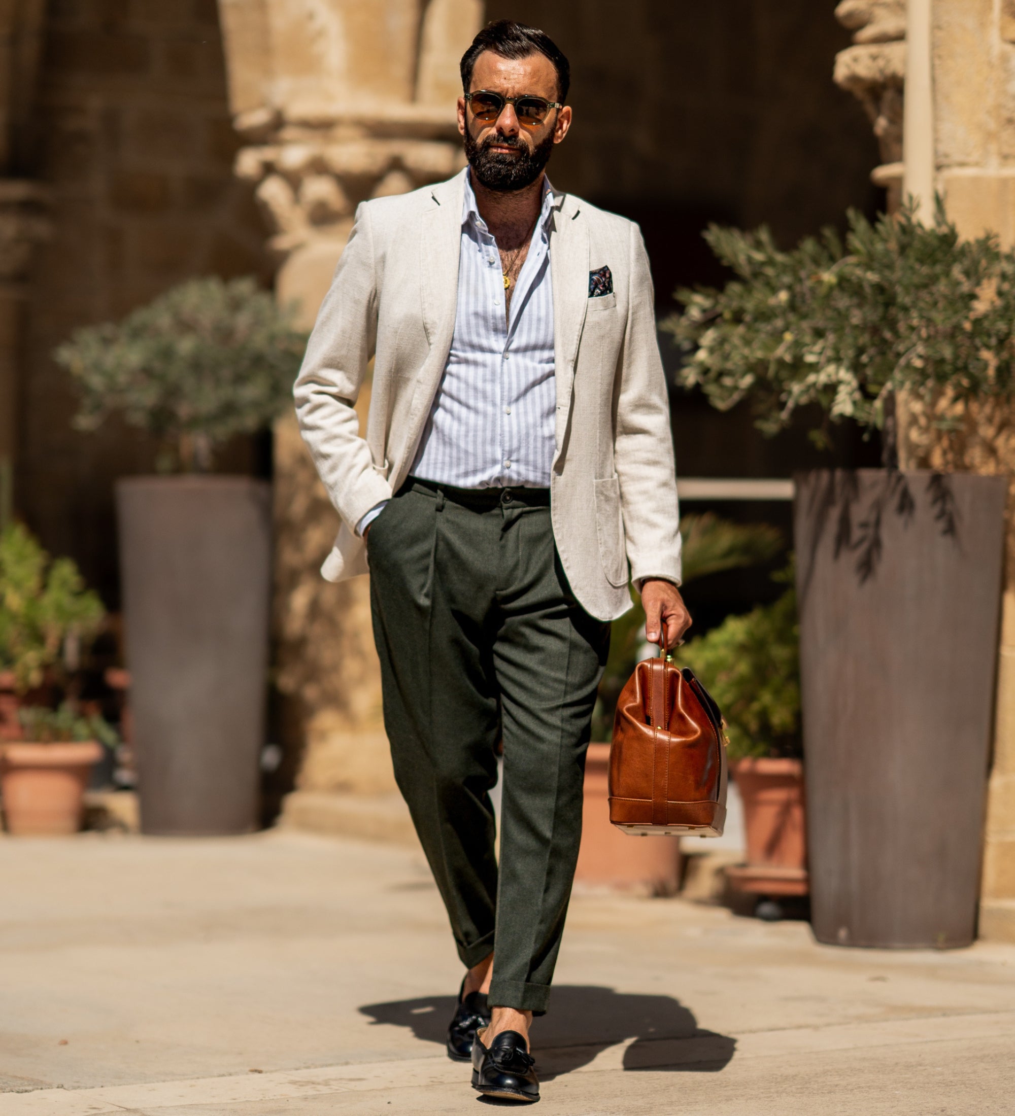 Large Italian Leather Doctor Bag - Hamlet