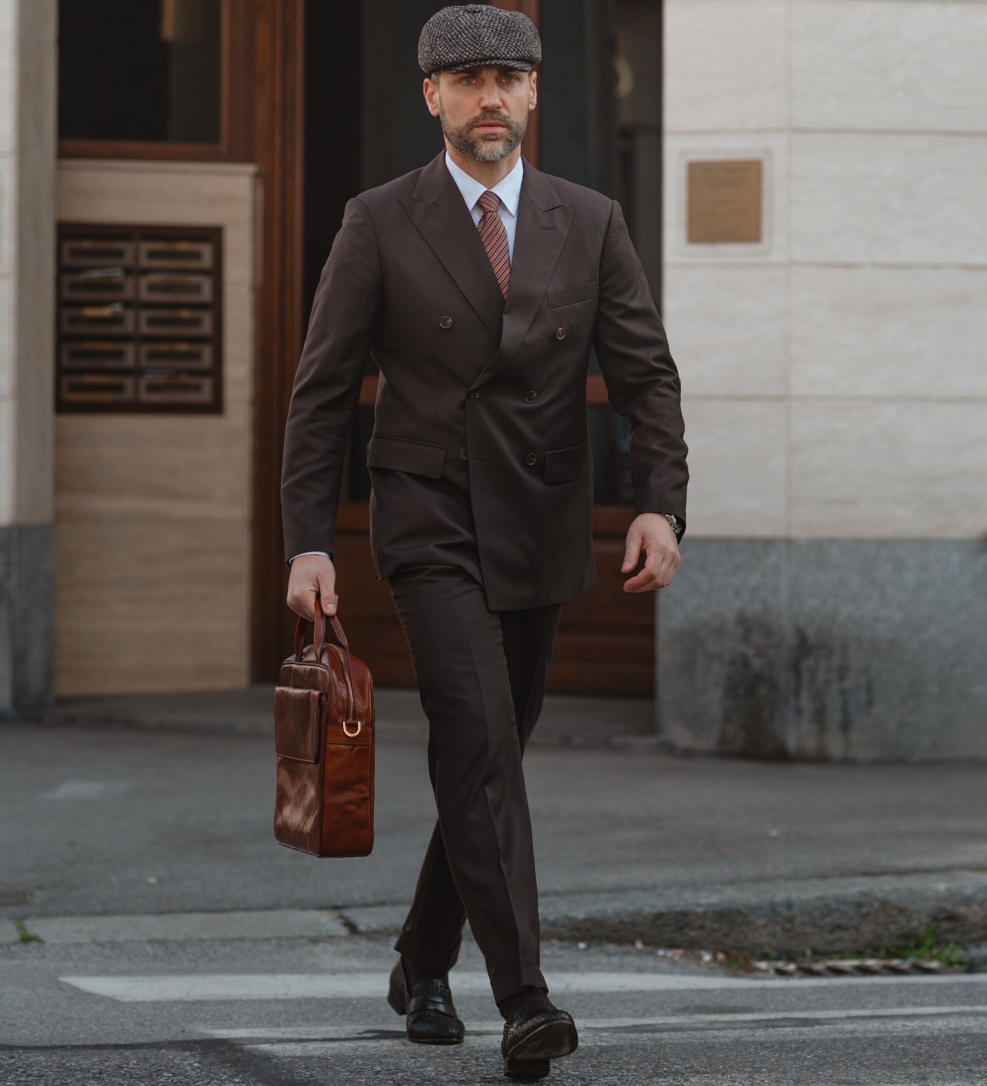 Leather Briefcase Laptop Bag - The Sheltering Sky