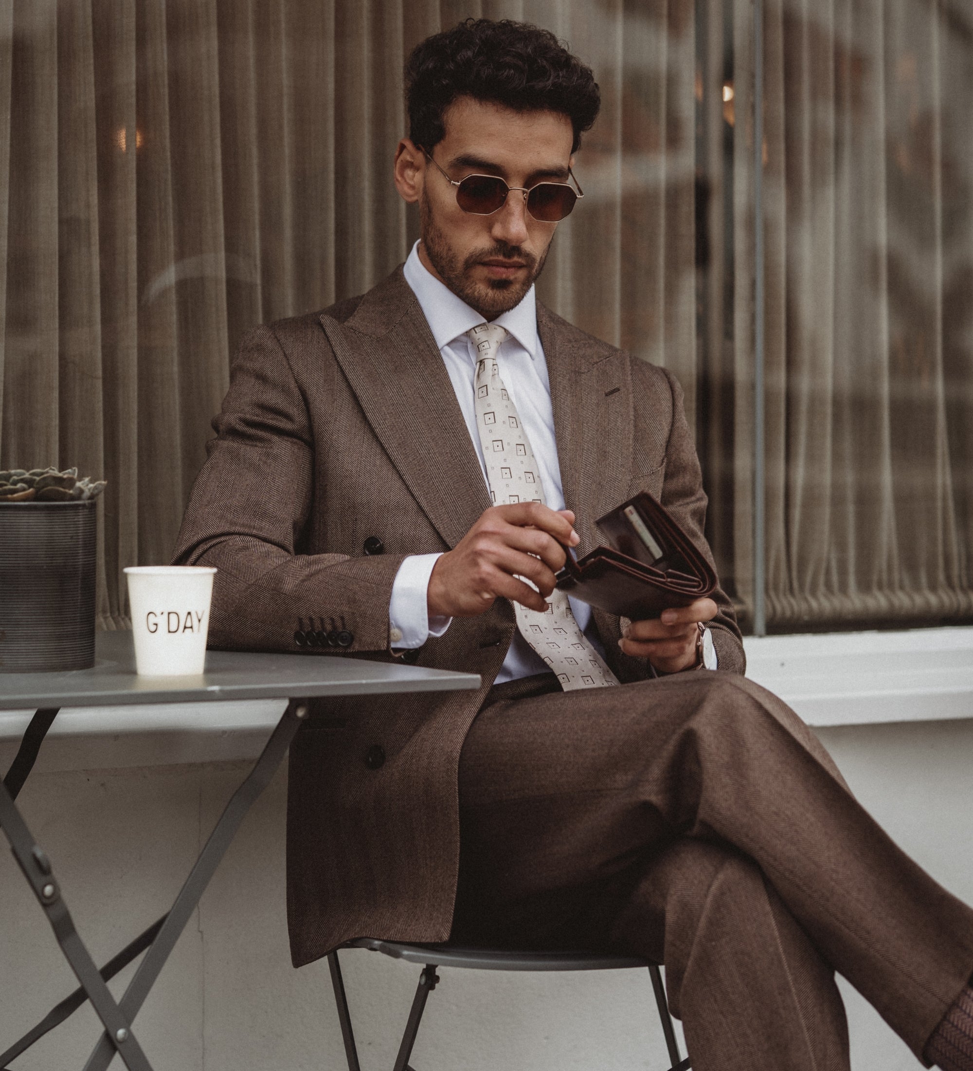 Leather Bifold Wallet with a Snap Closure - Ironweed