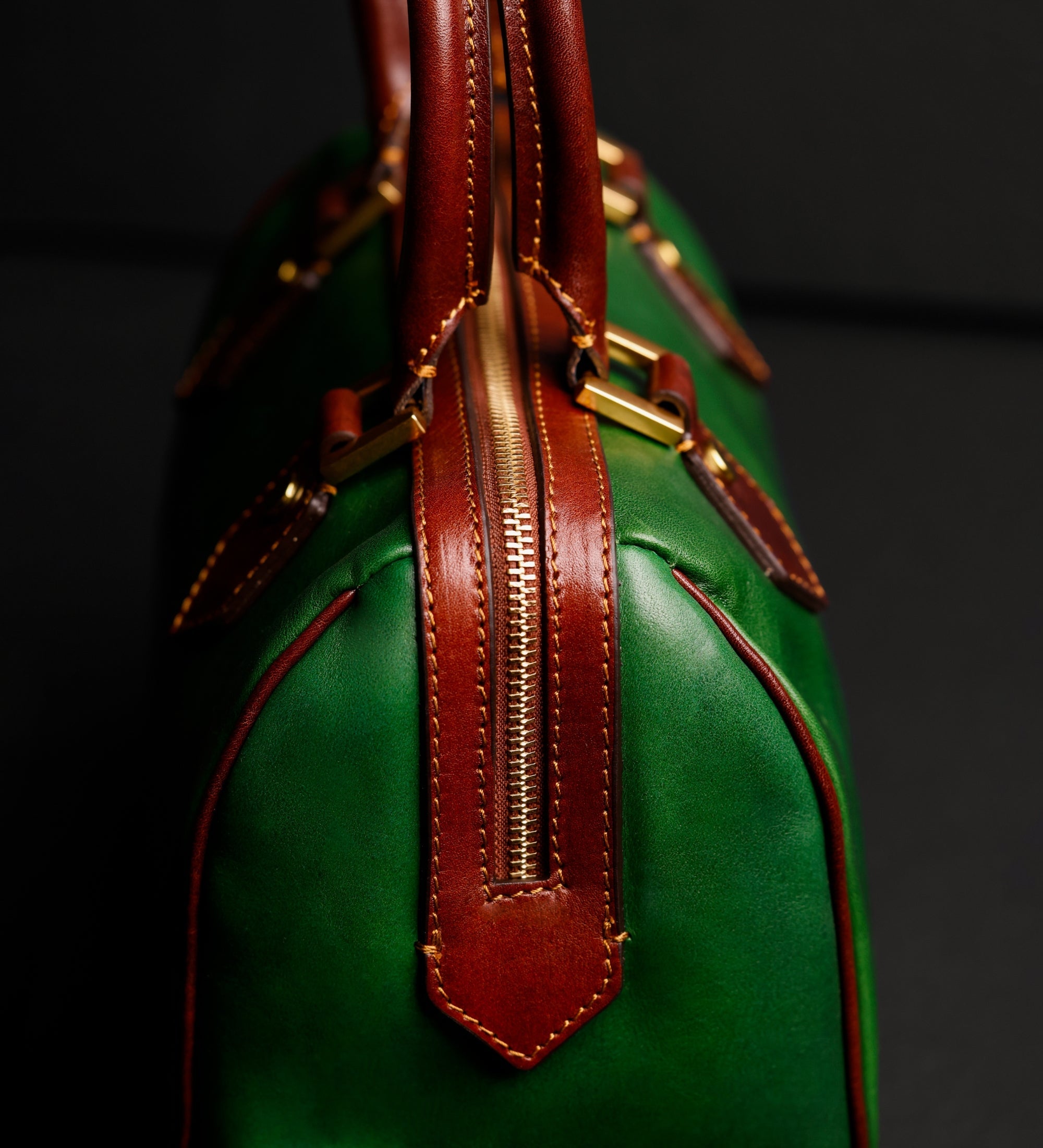 Womens Leather Barrel Bag - Little Dorrit