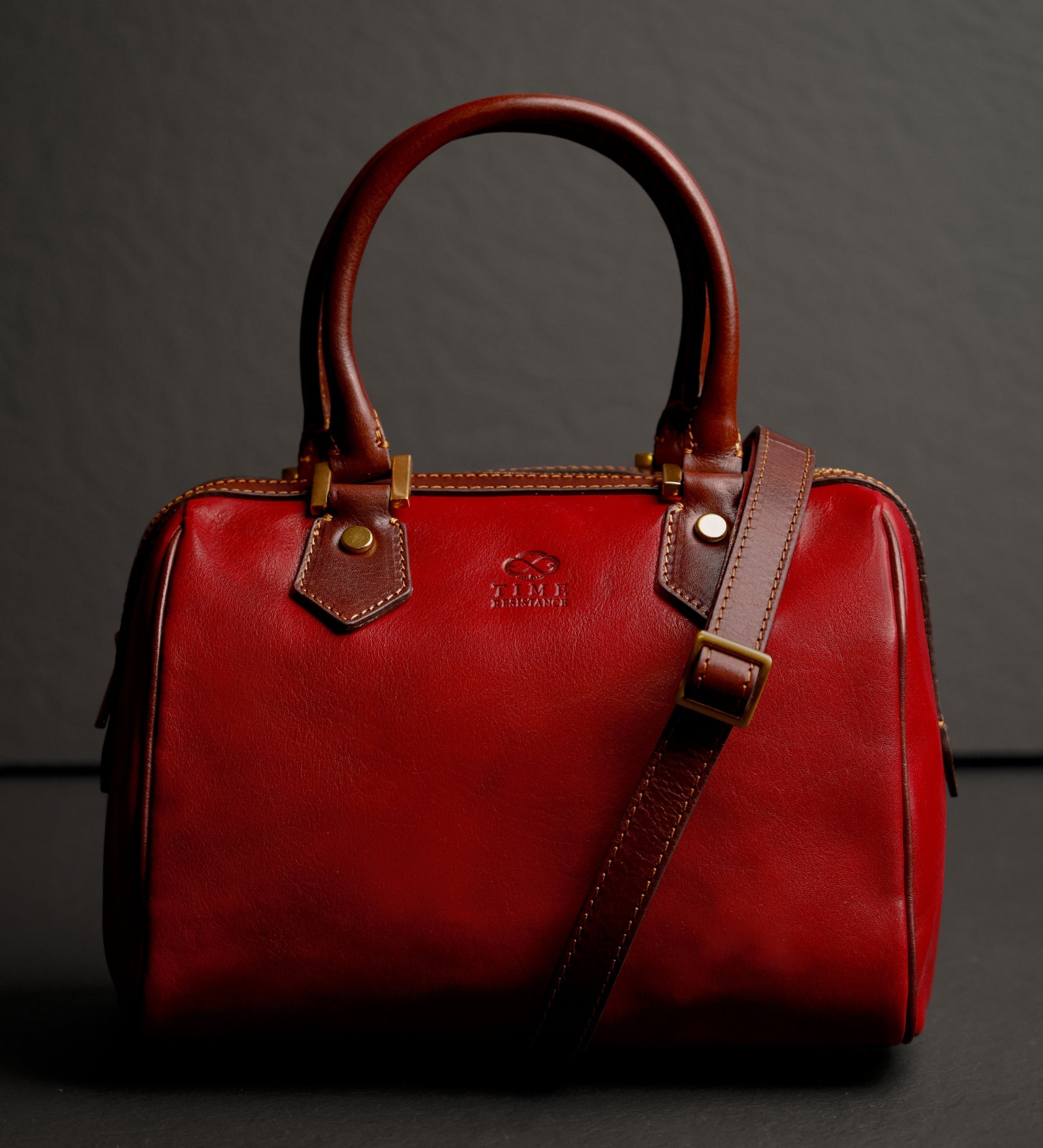 Womens Leather Barrel Bag - Little Dorrit