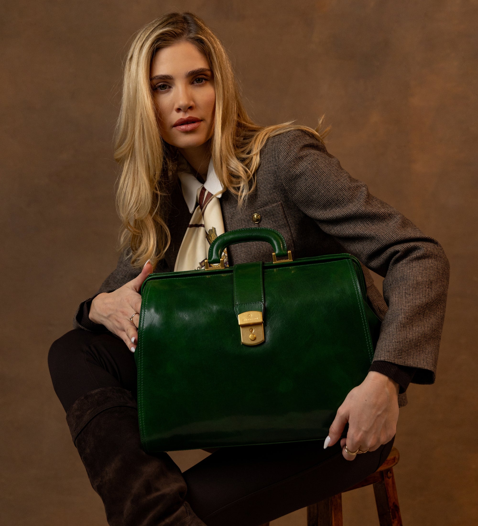 Large Leather Doctor Bag for Women - Mrs Dalloway