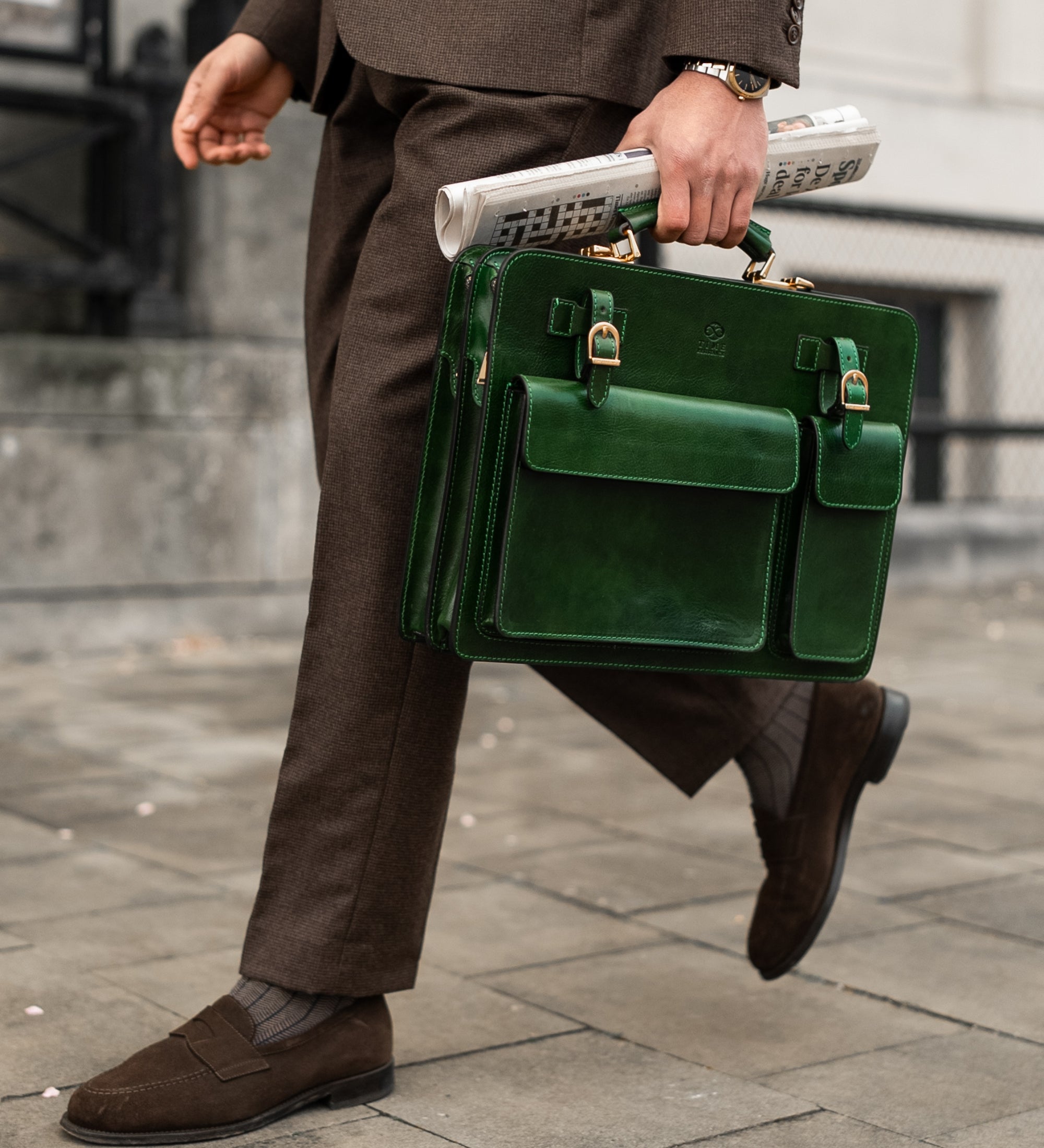 Leather Large Satchel Bag Briefcase - The Prophet