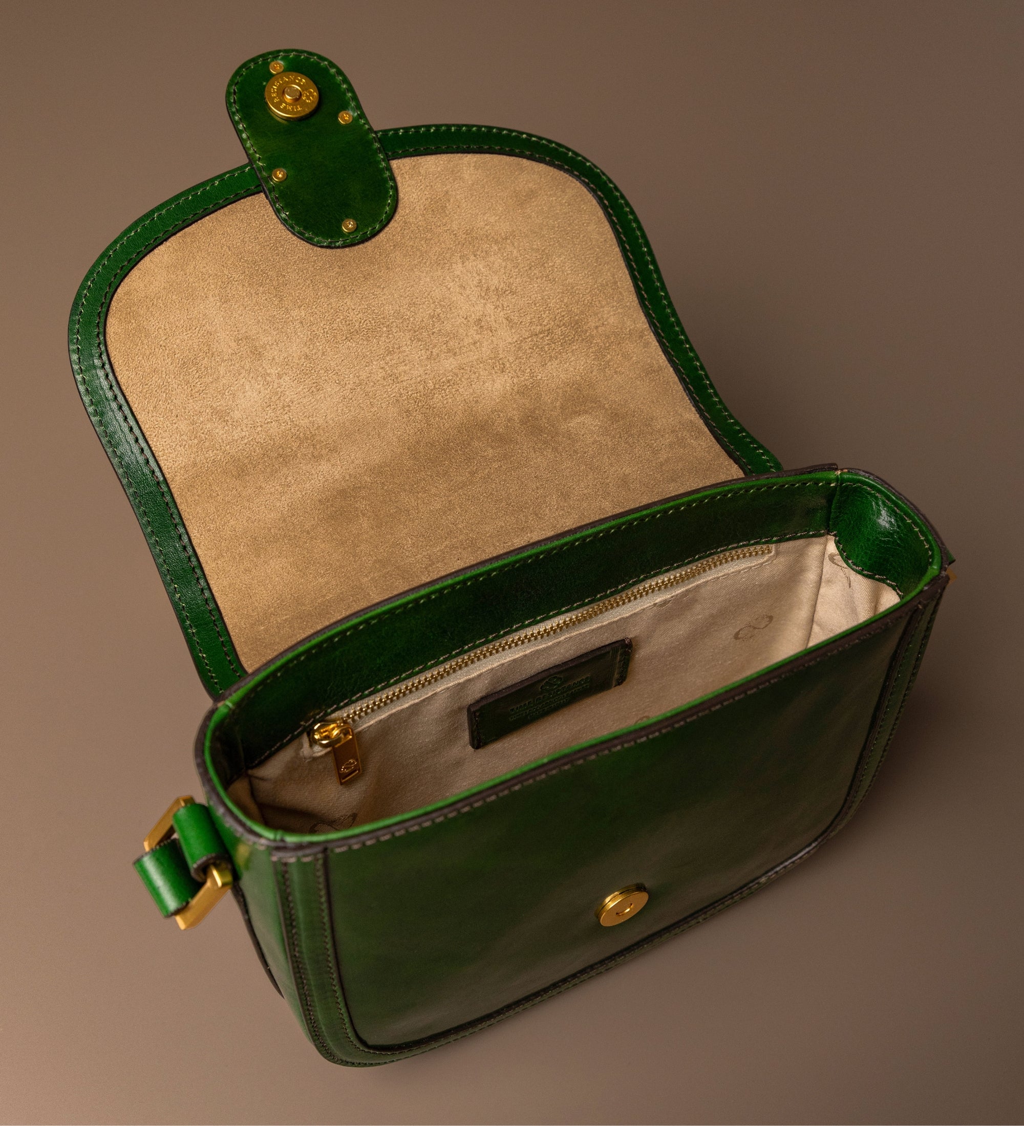 Womens Leather Saddle Bag - Villette