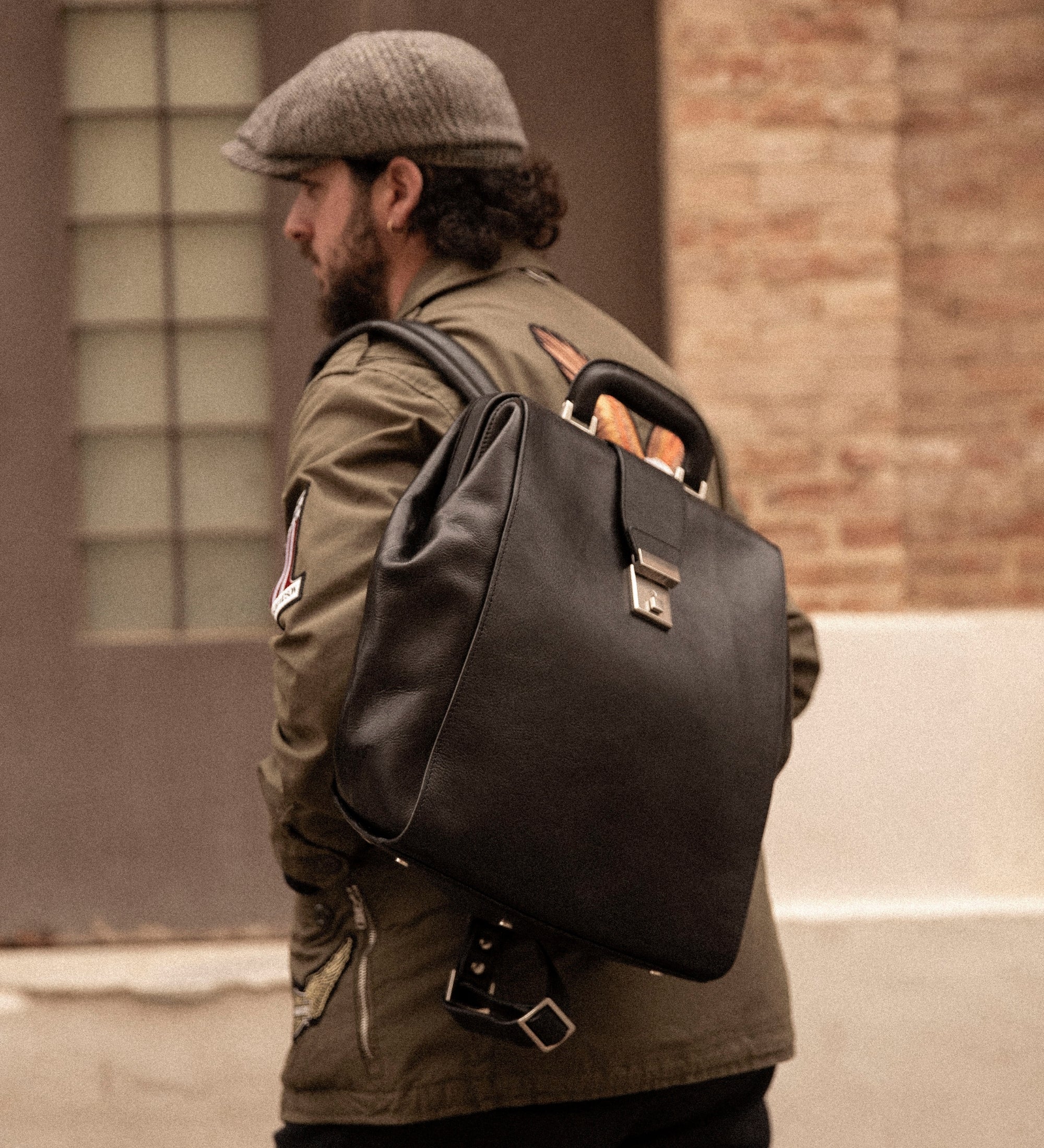 Leather Backpack - A Brief Story of Time