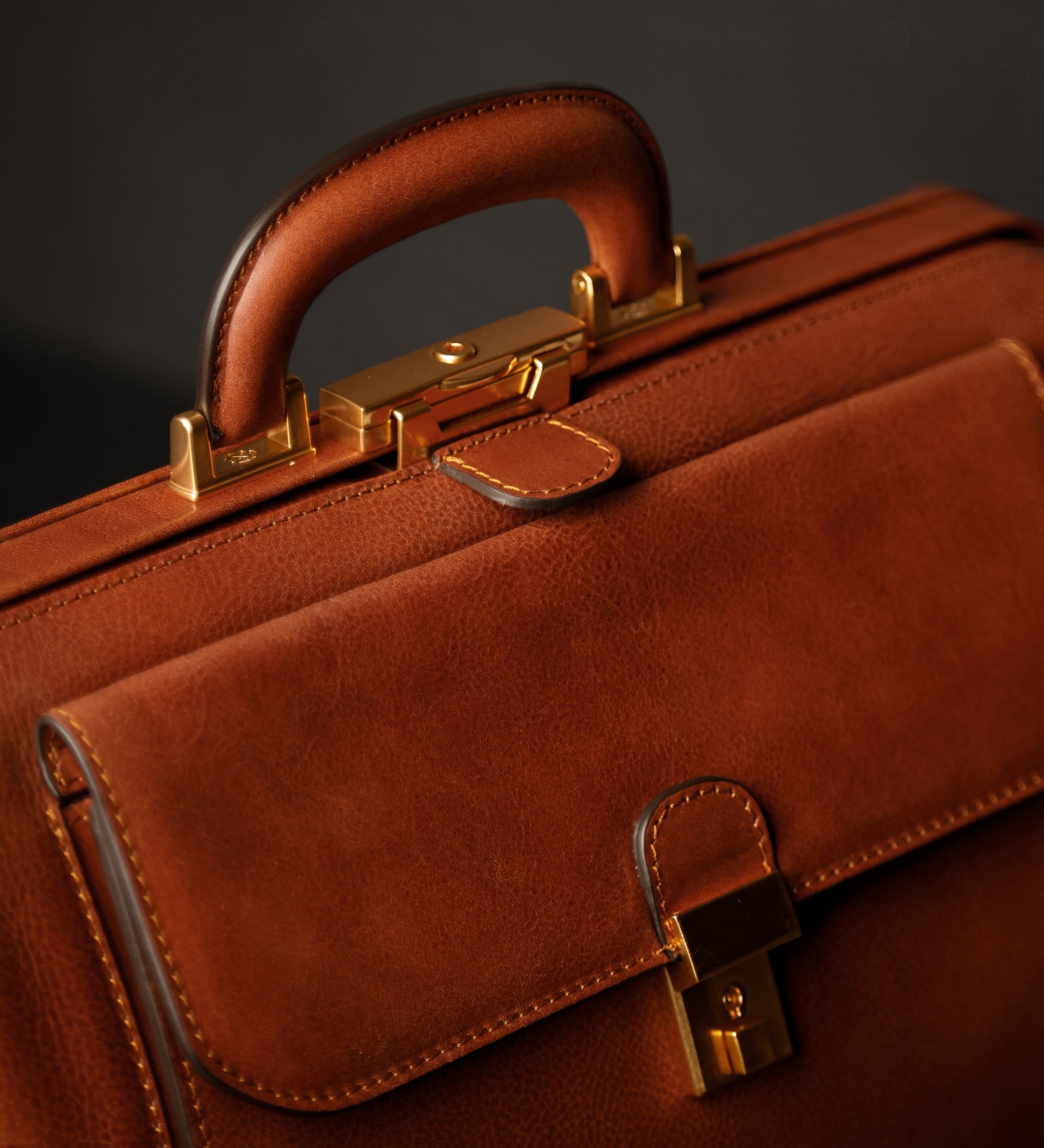 Large Italian Leather Doctor Bag - Hamlet