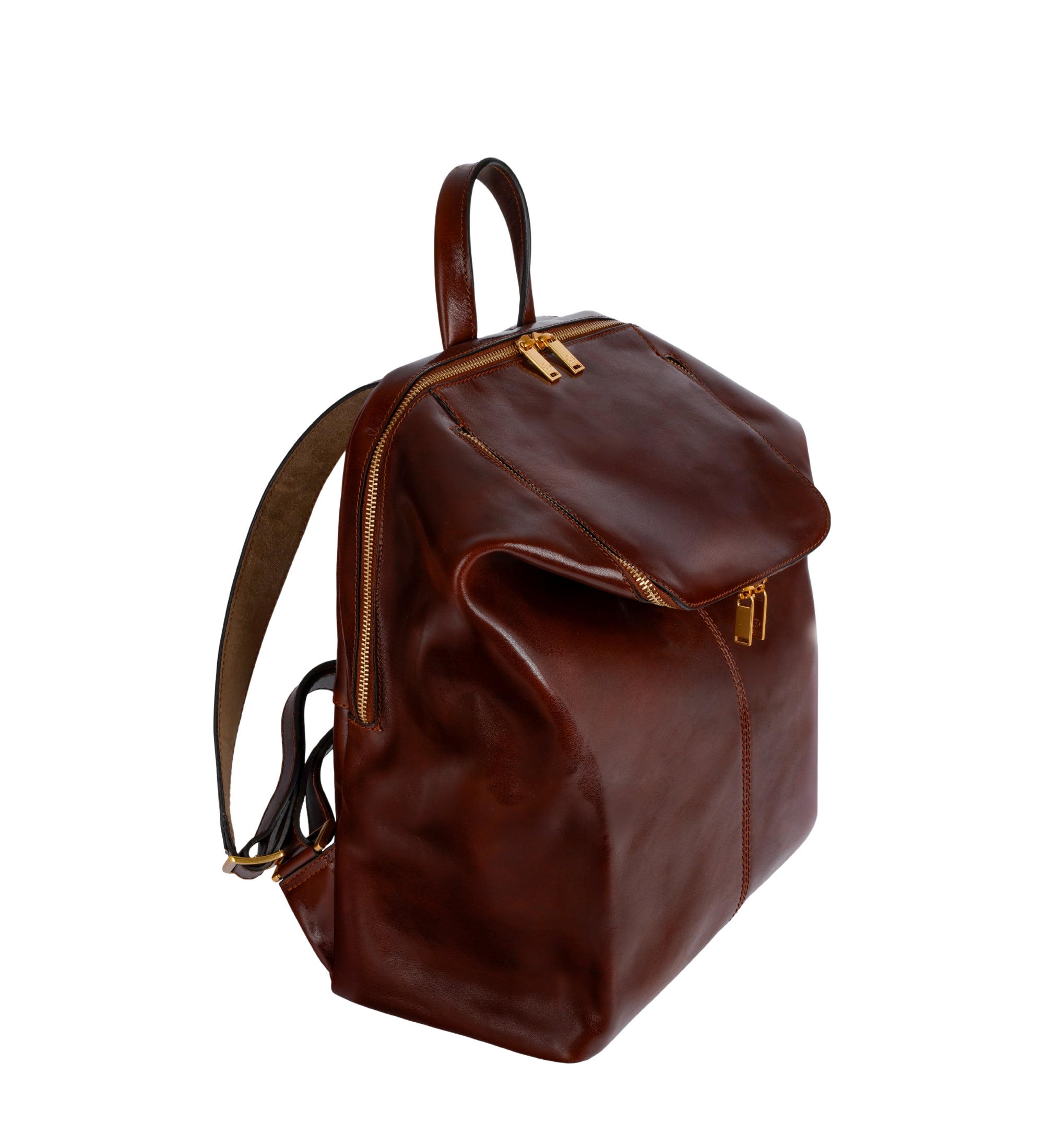 Leather Backpack for Women - A Bend in the River