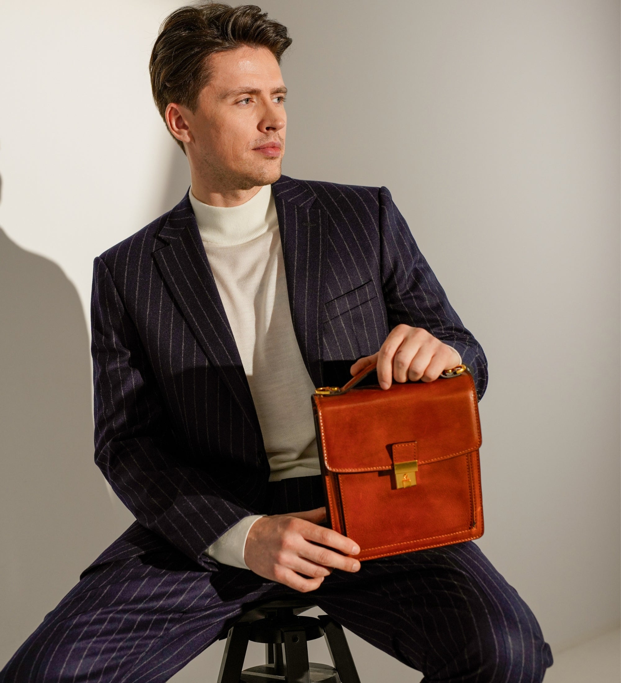 Small Leather Briefcase - Walden