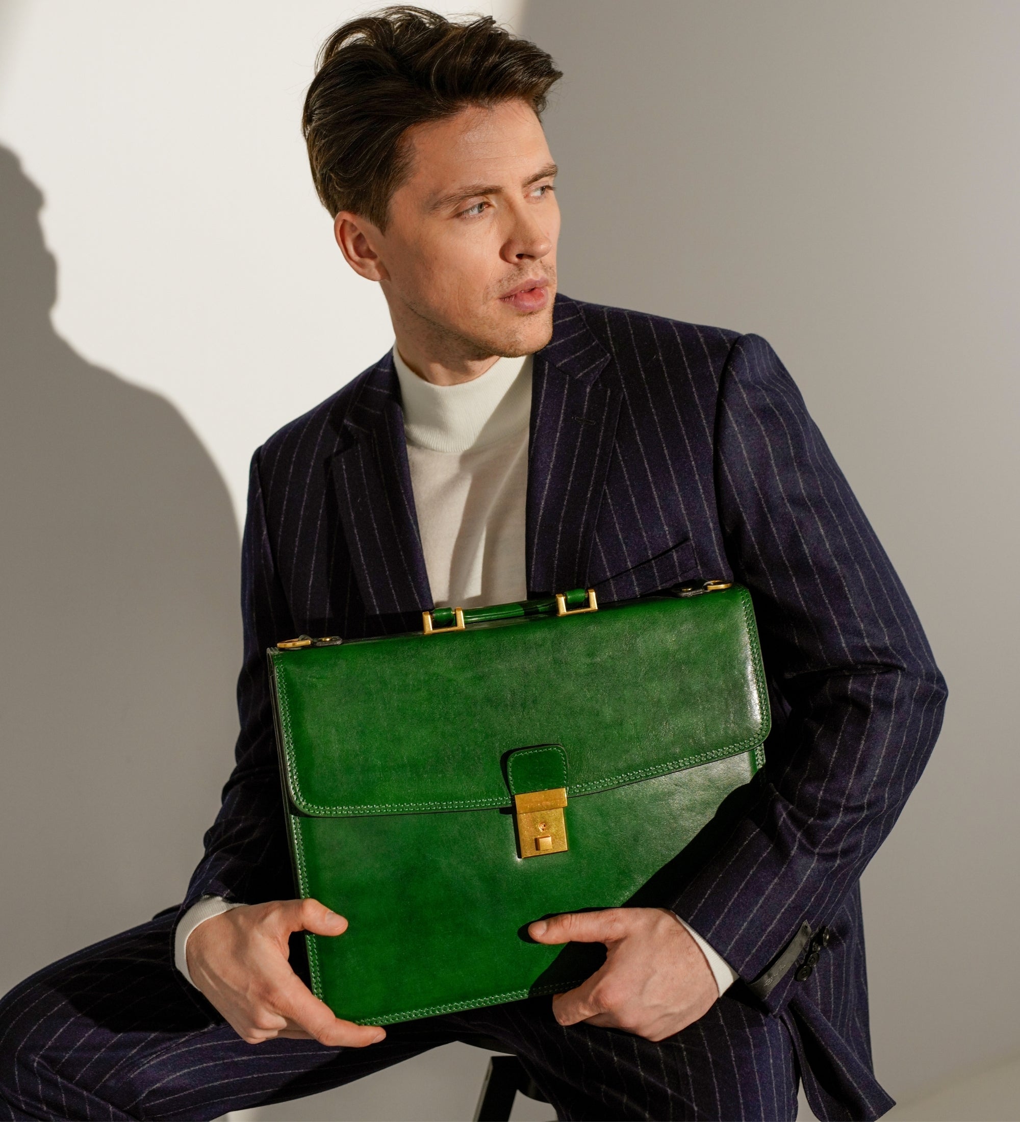 Leather Briefcase - The Sound of the Mountain