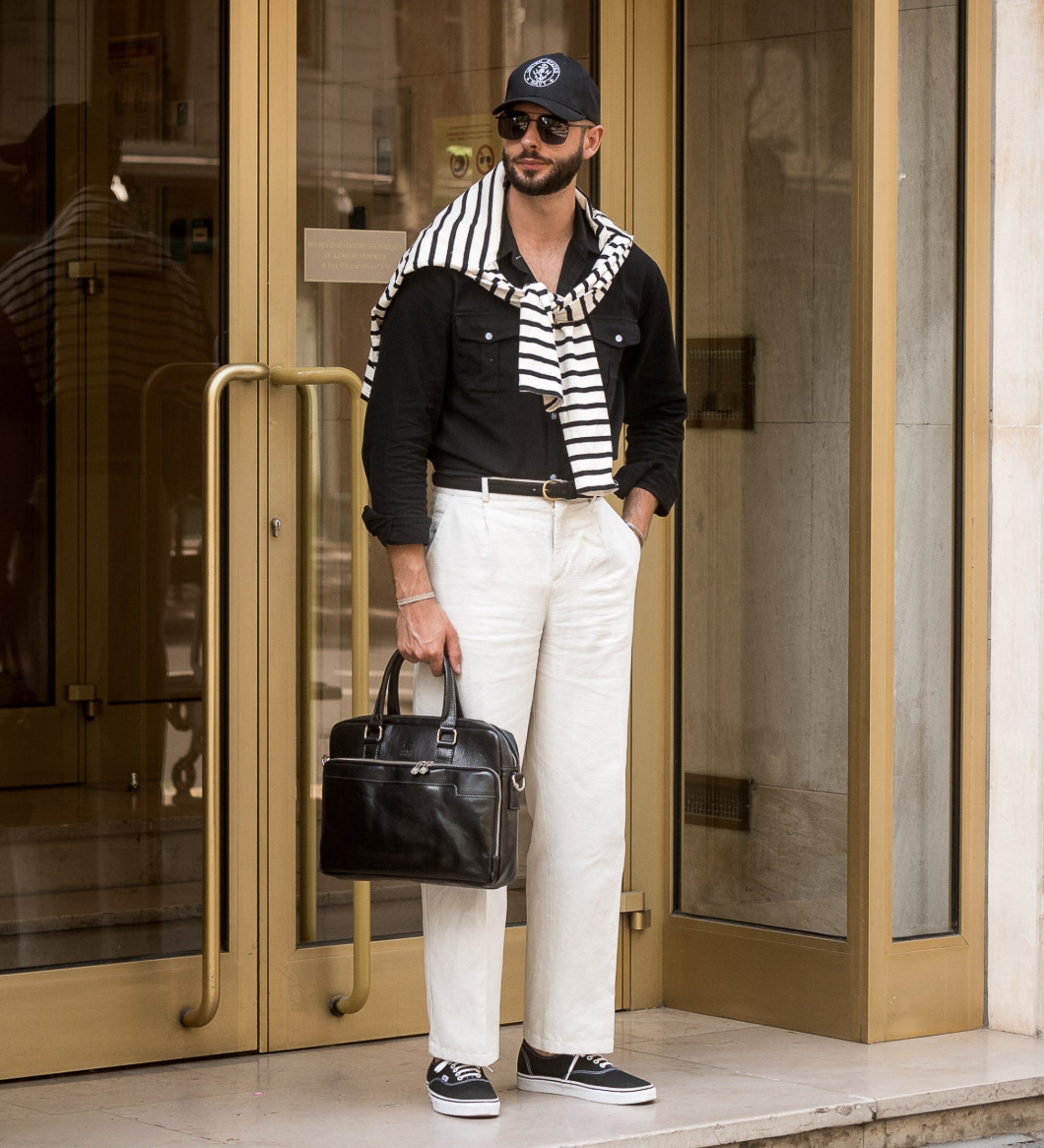 Leather Briefcase Laptop Bag - Orlando