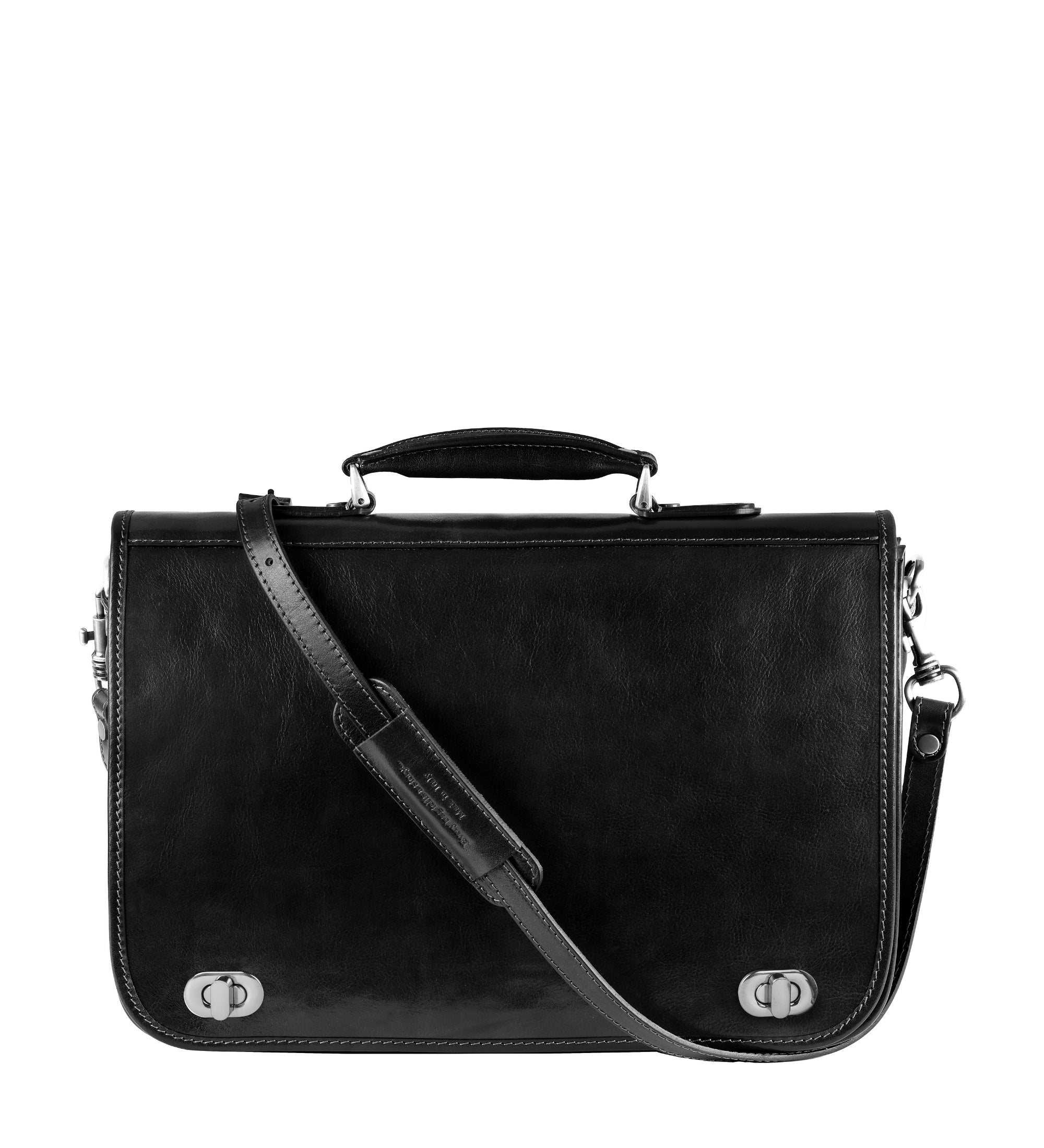 Leather Briefcase Laptop Bag - Illusions