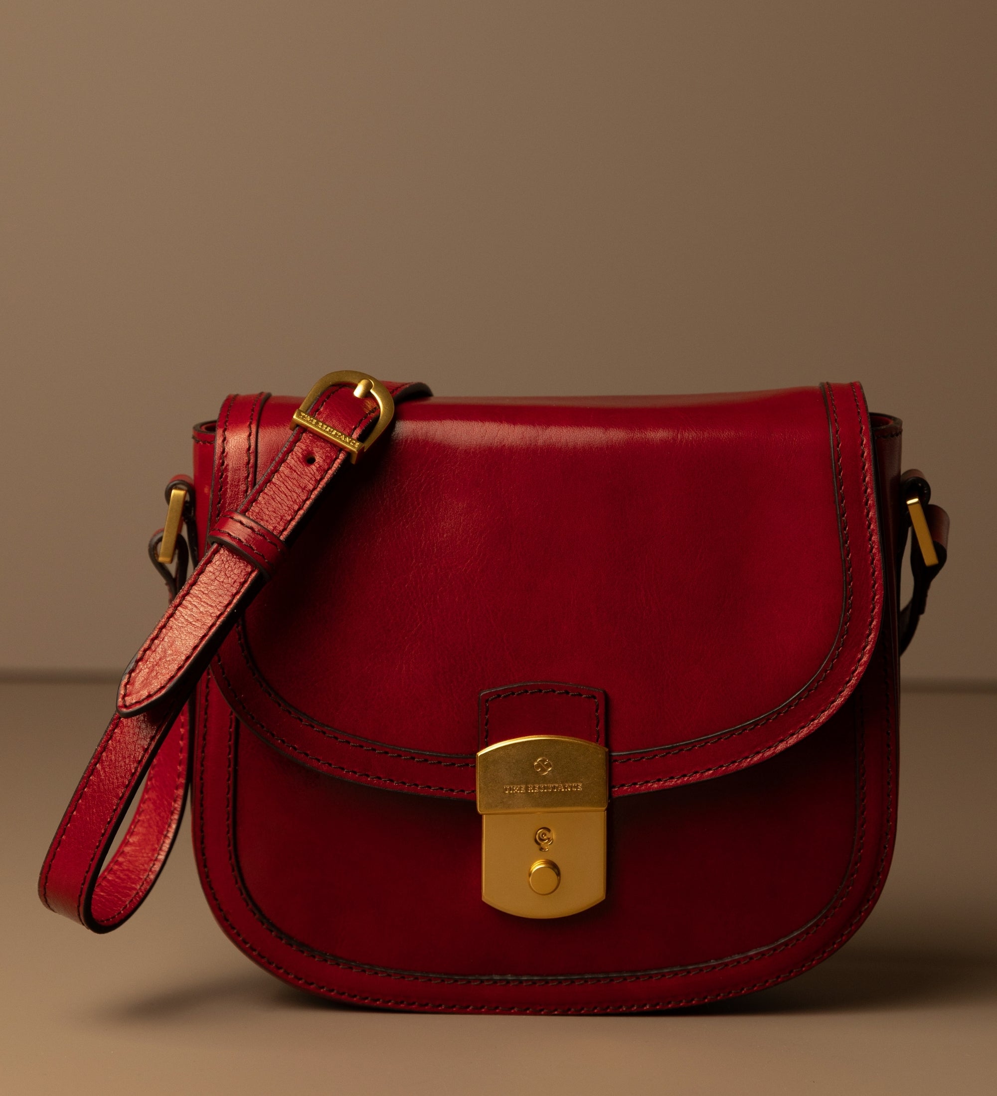 Womens Leather Saddle Bag - Secrets