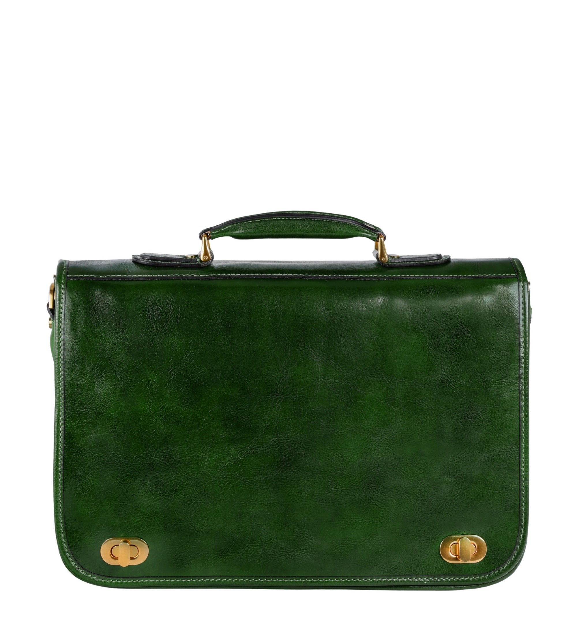 Leather Briefcase Laptop Bag - Illusions