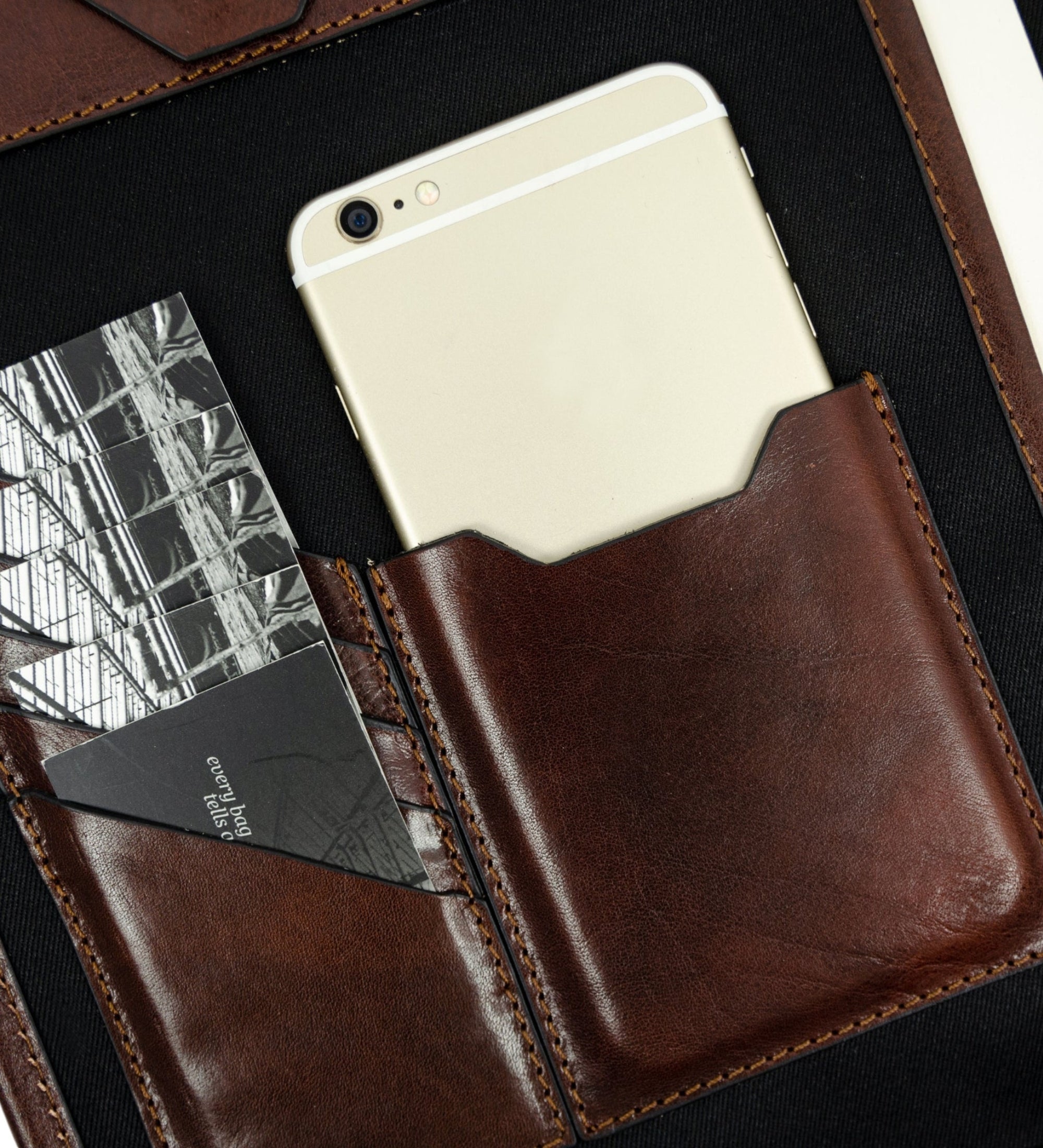 Womens Leather A4 Documents Folder Organizer - The Call of the Wild