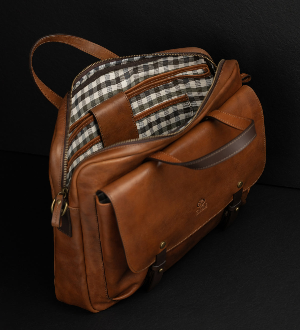 Leather Briefcase Laptop Bag - Lanark