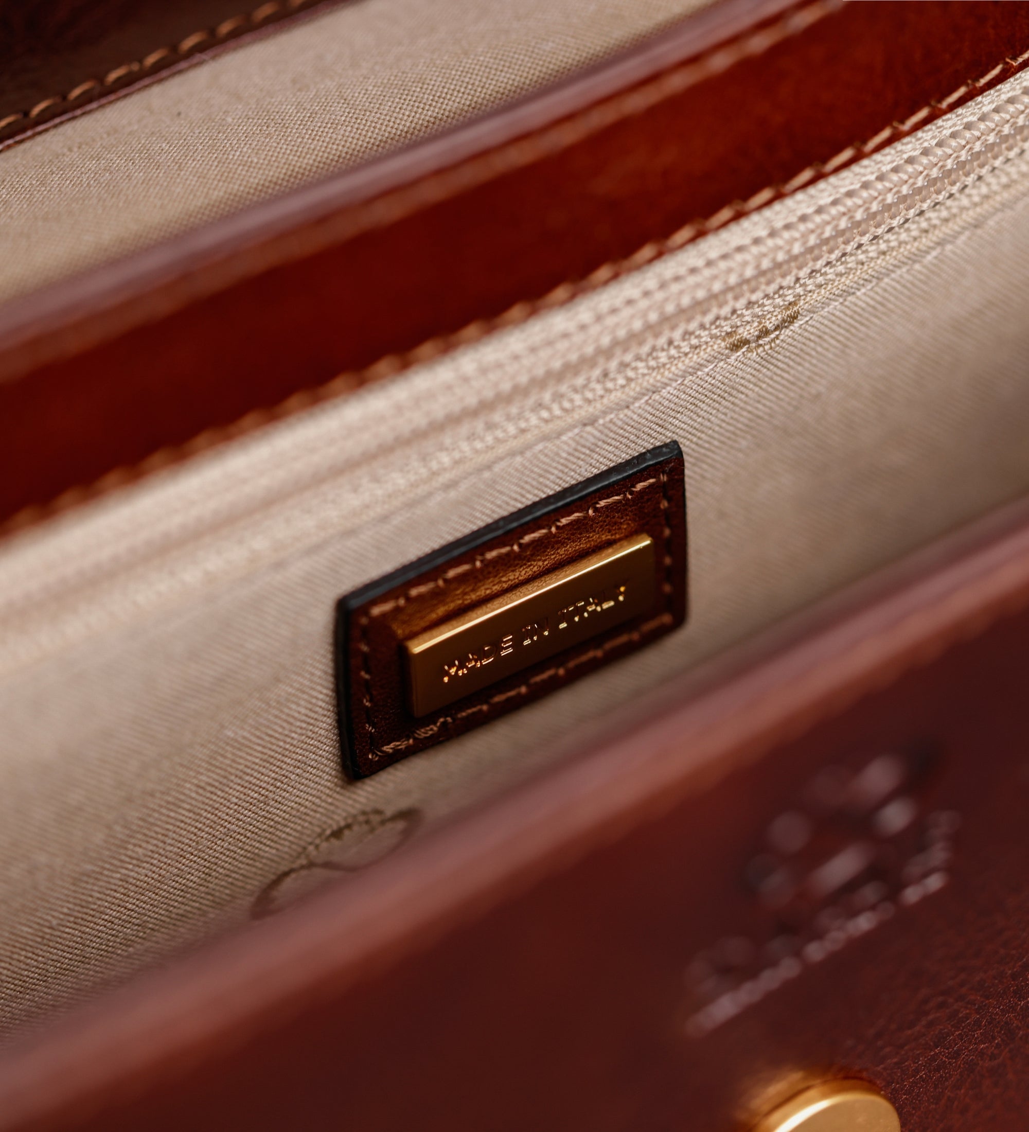 Leather Baguette Handbag for Women - Bright Lights, Big City