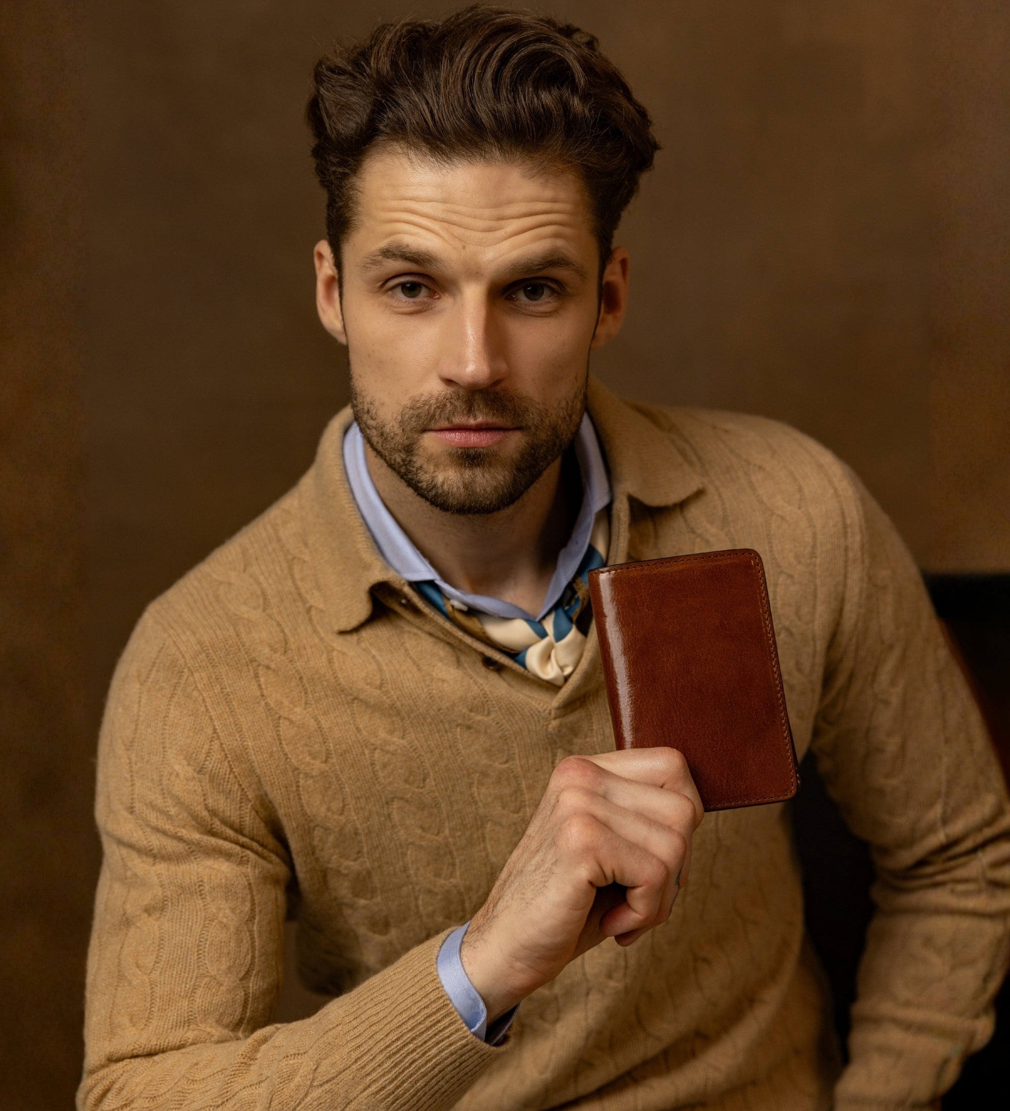 Small Leather Passport Holder - Gulliver's Travels