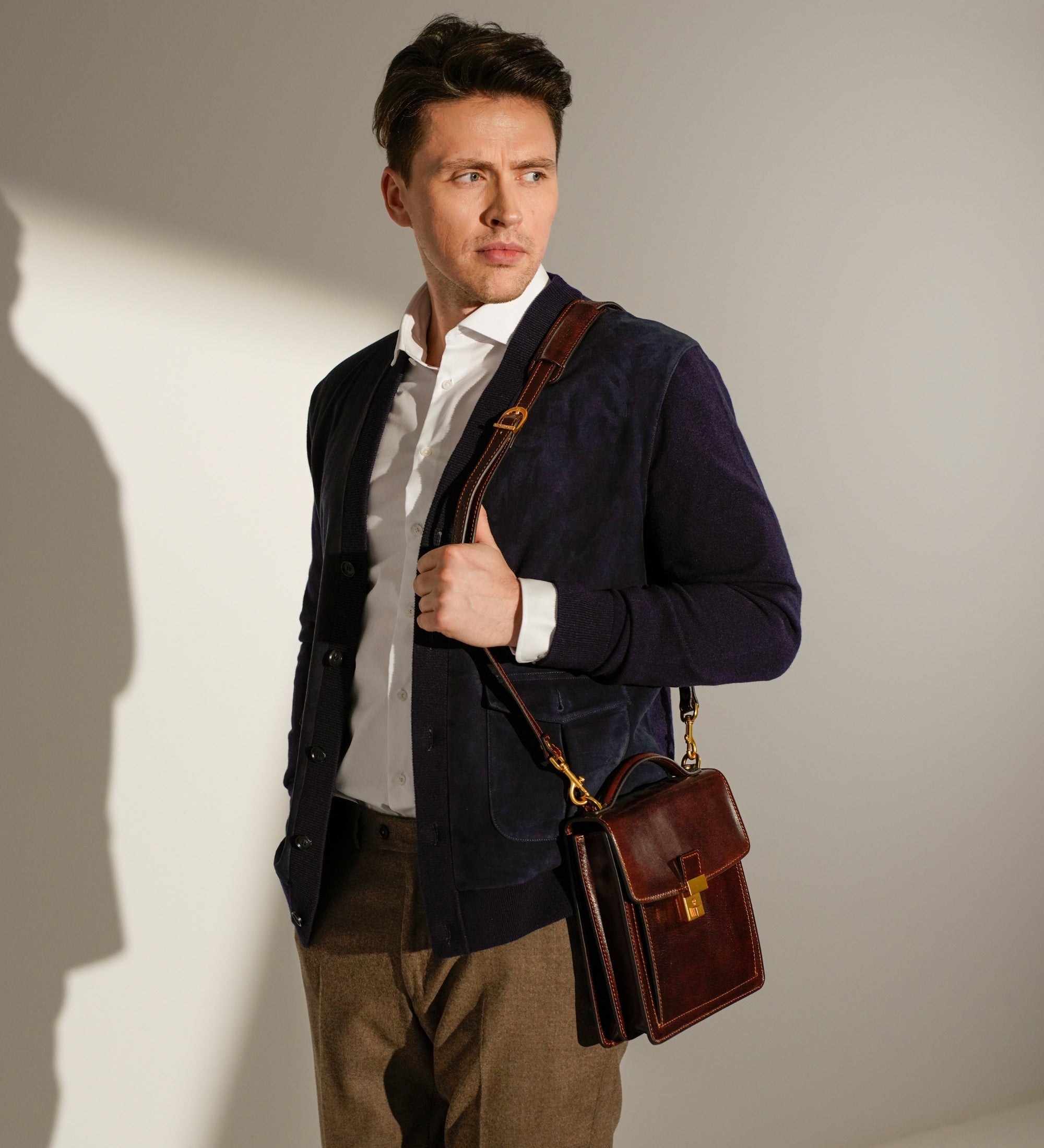 Small Leather Briefcase - Walden
