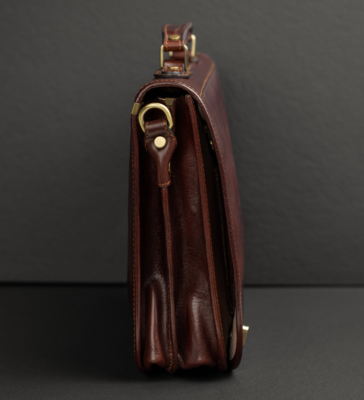 Leather Briefcase Laptop Bag - Illusions