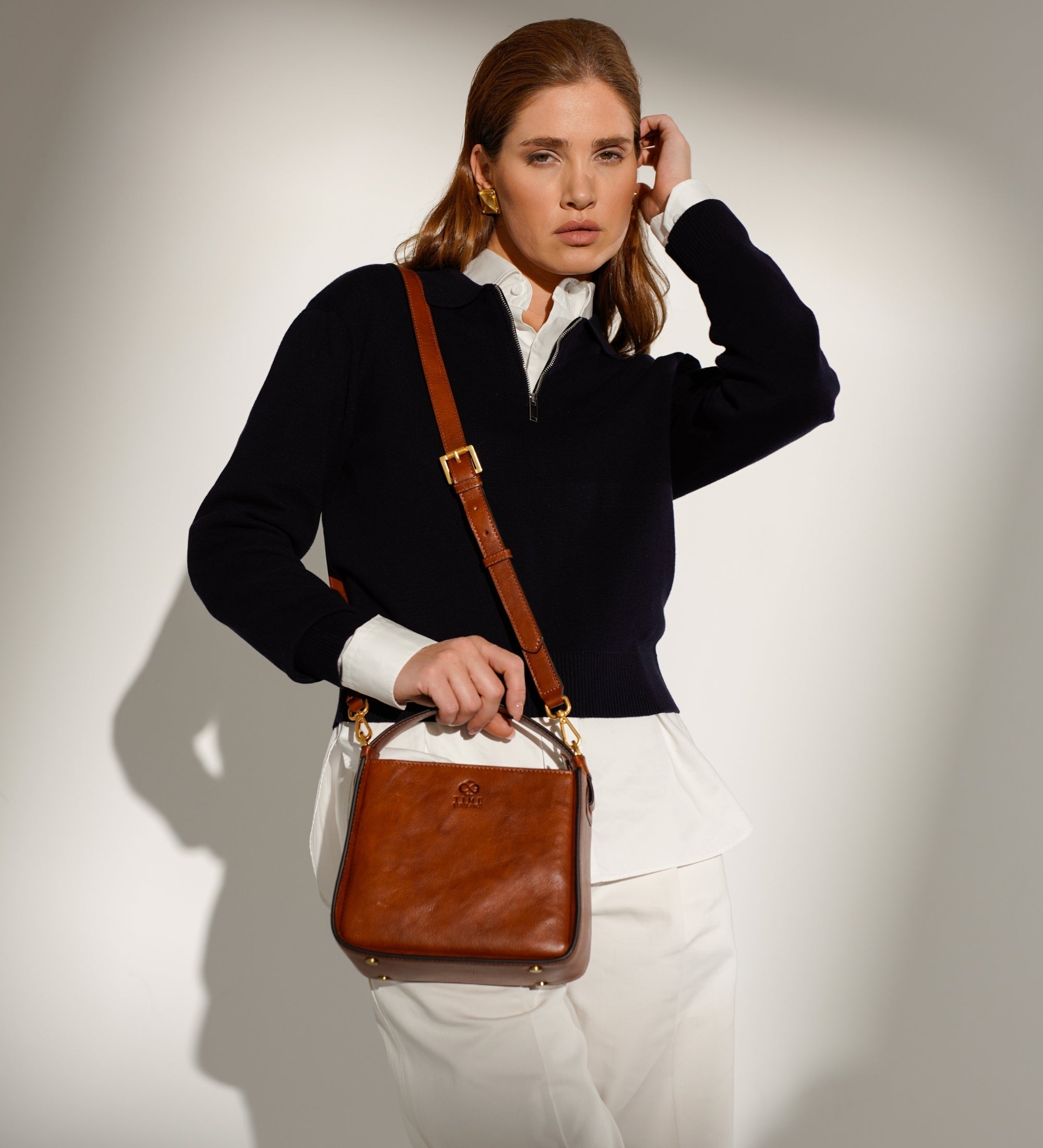 Leather Small Tote Bag for Women - Alms for Oblivion