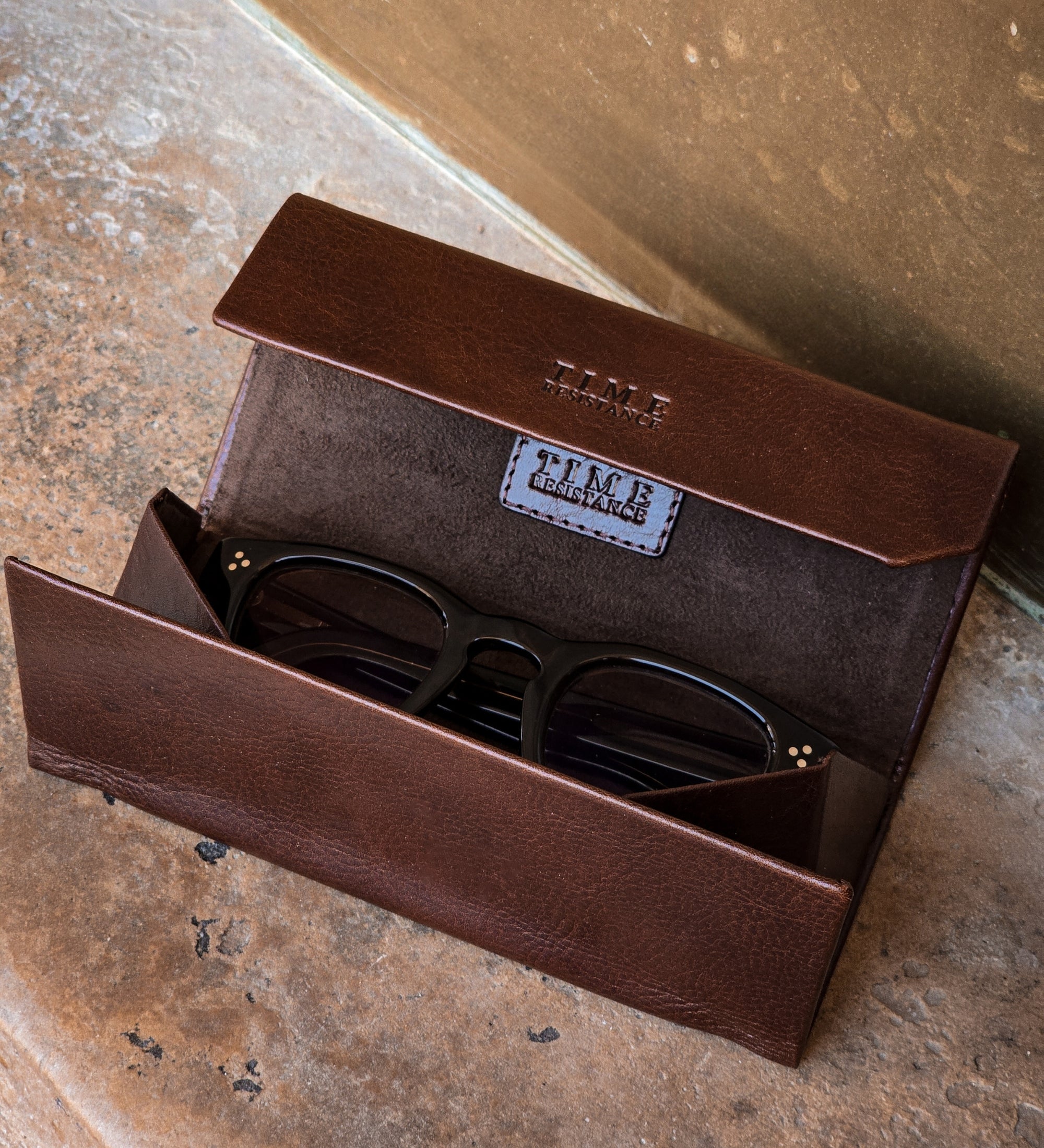 Foldable Leather Glasses Case - The Riddle of the Sands