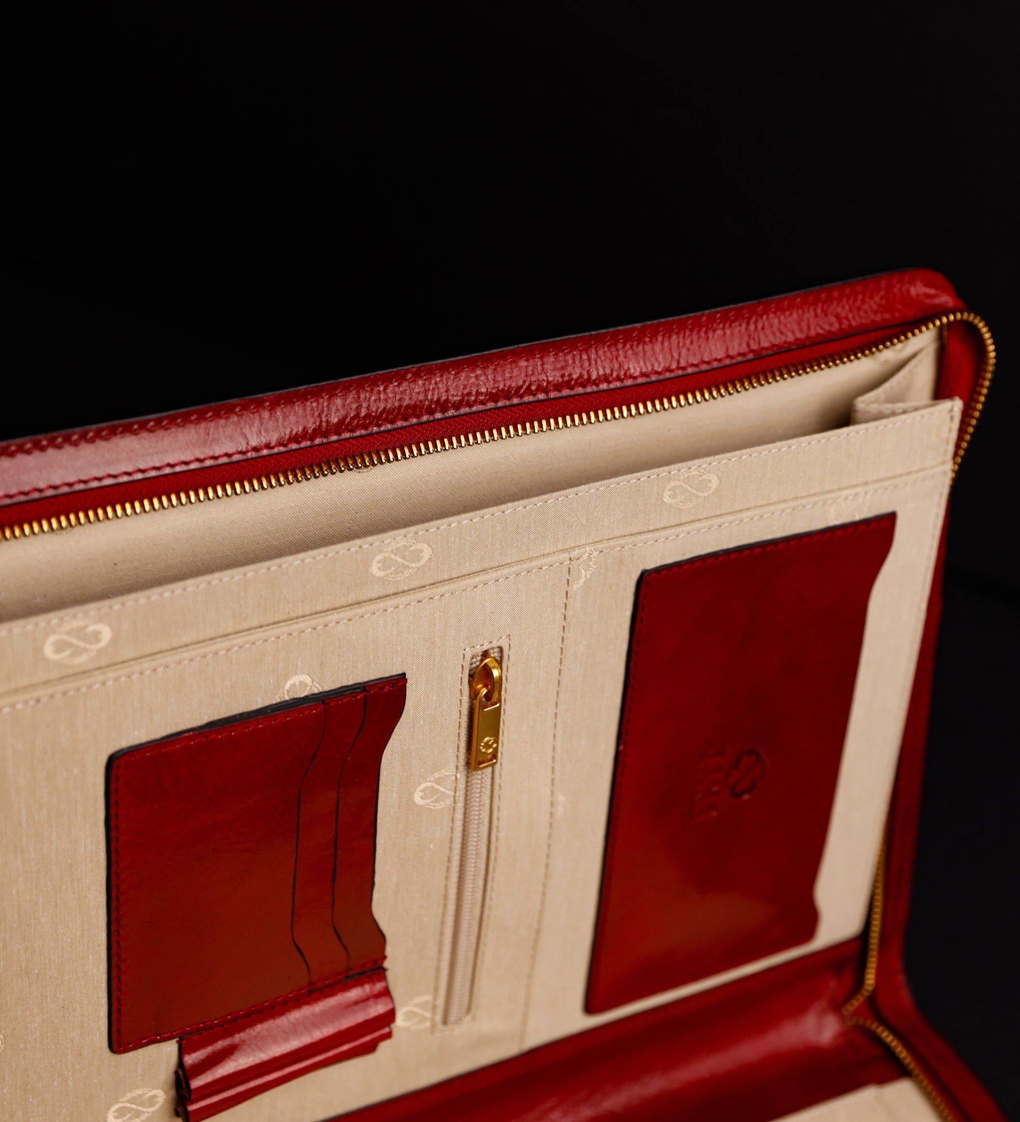 Womens Leather A4 Documents Folder Organizer - Candide