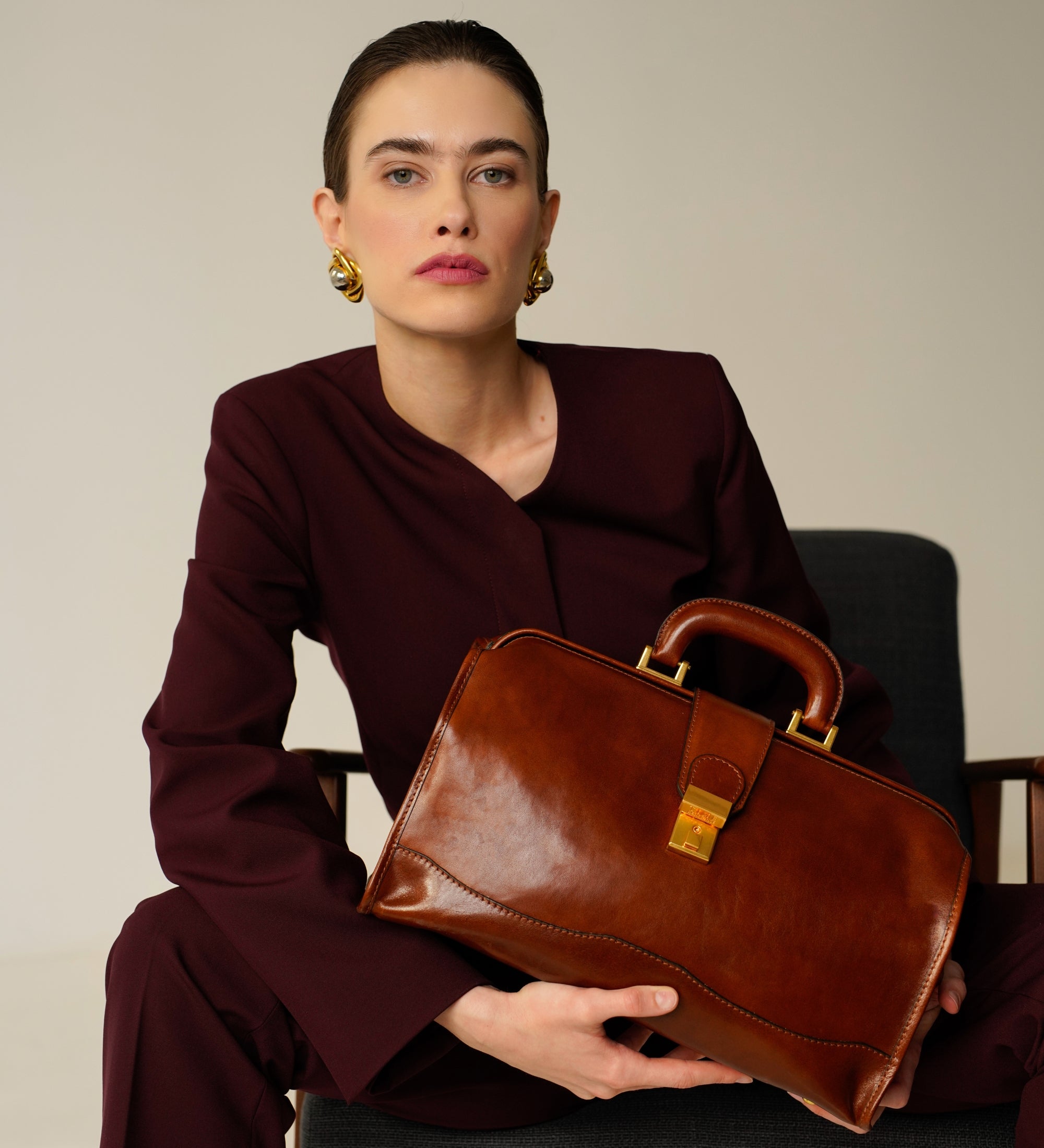 Small Leather Doctor Bag for Women - David Copperfield