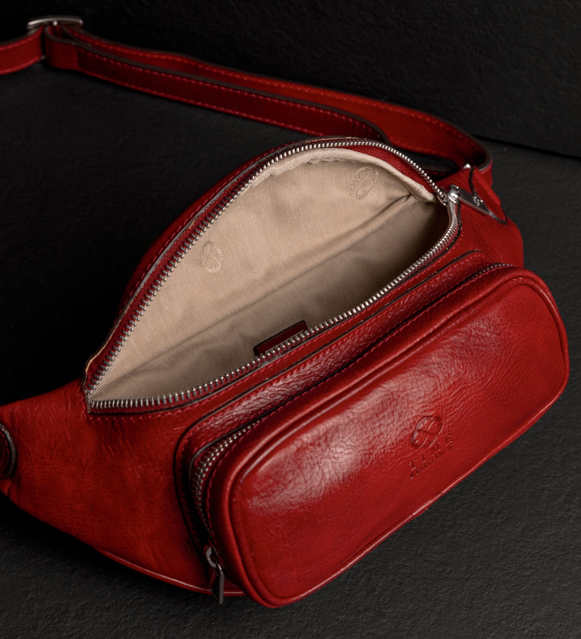 Womens Leather Sling Bag Belly Bag - Independent People