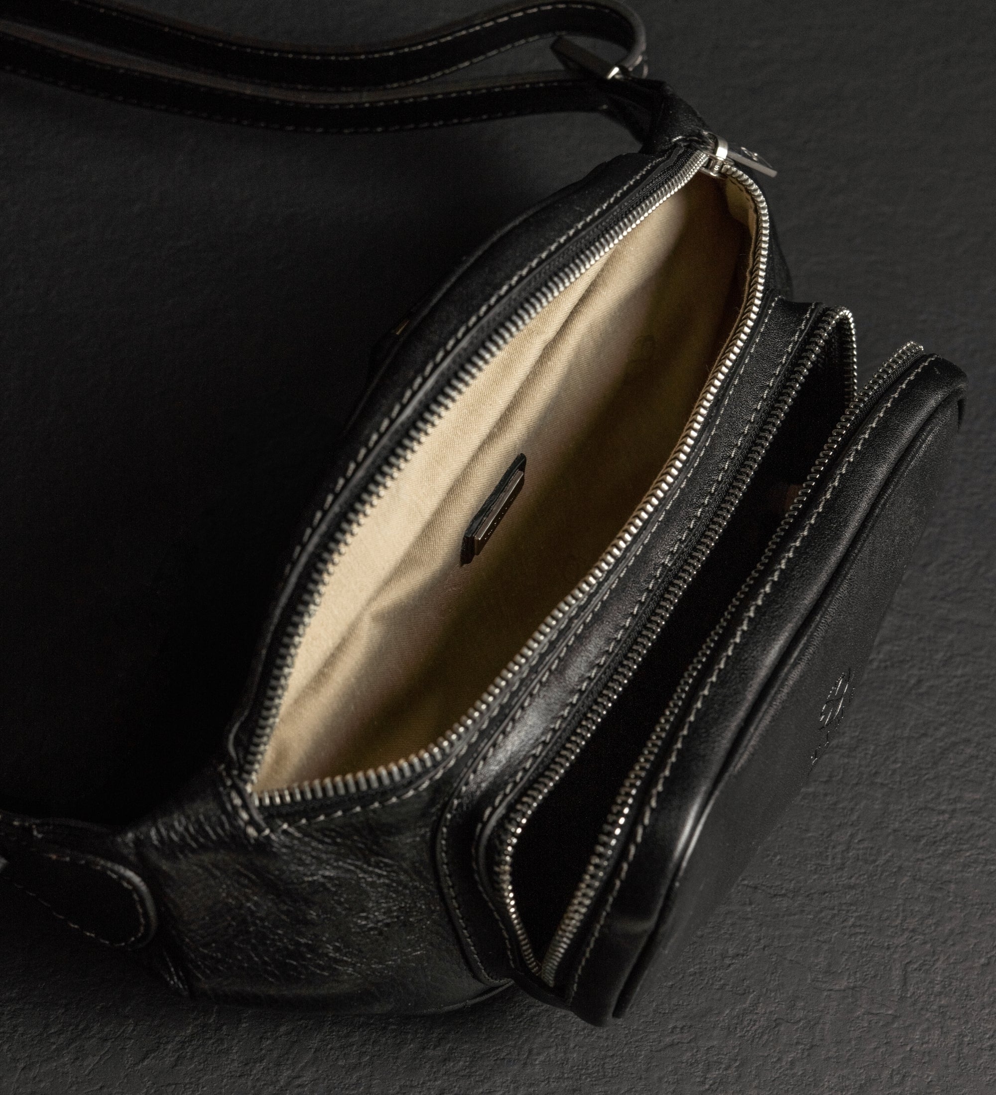 Leather Sling Bag Belly Bag - Independent People