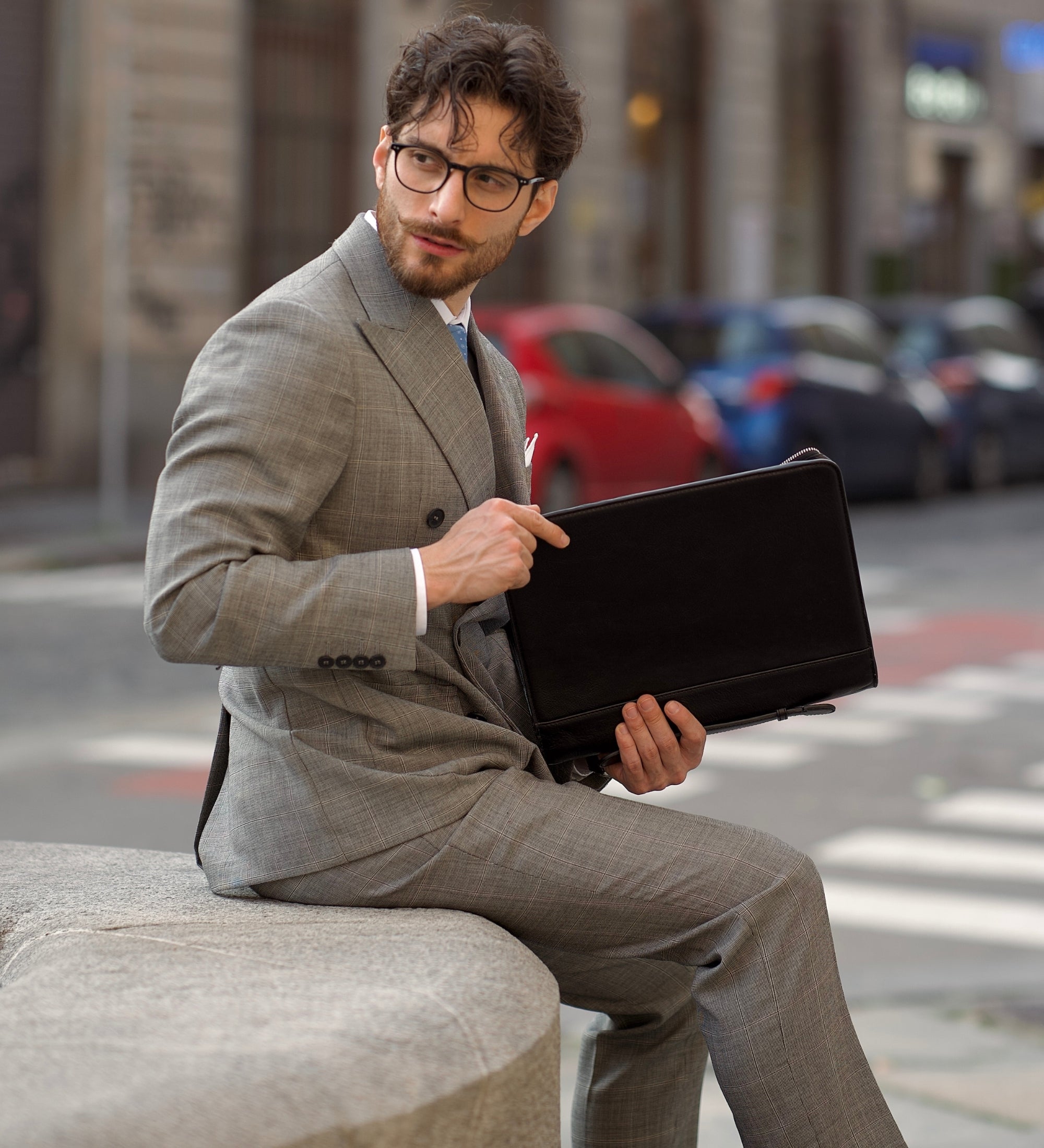 Leather Portfolio with Binder - Joy in the Morning