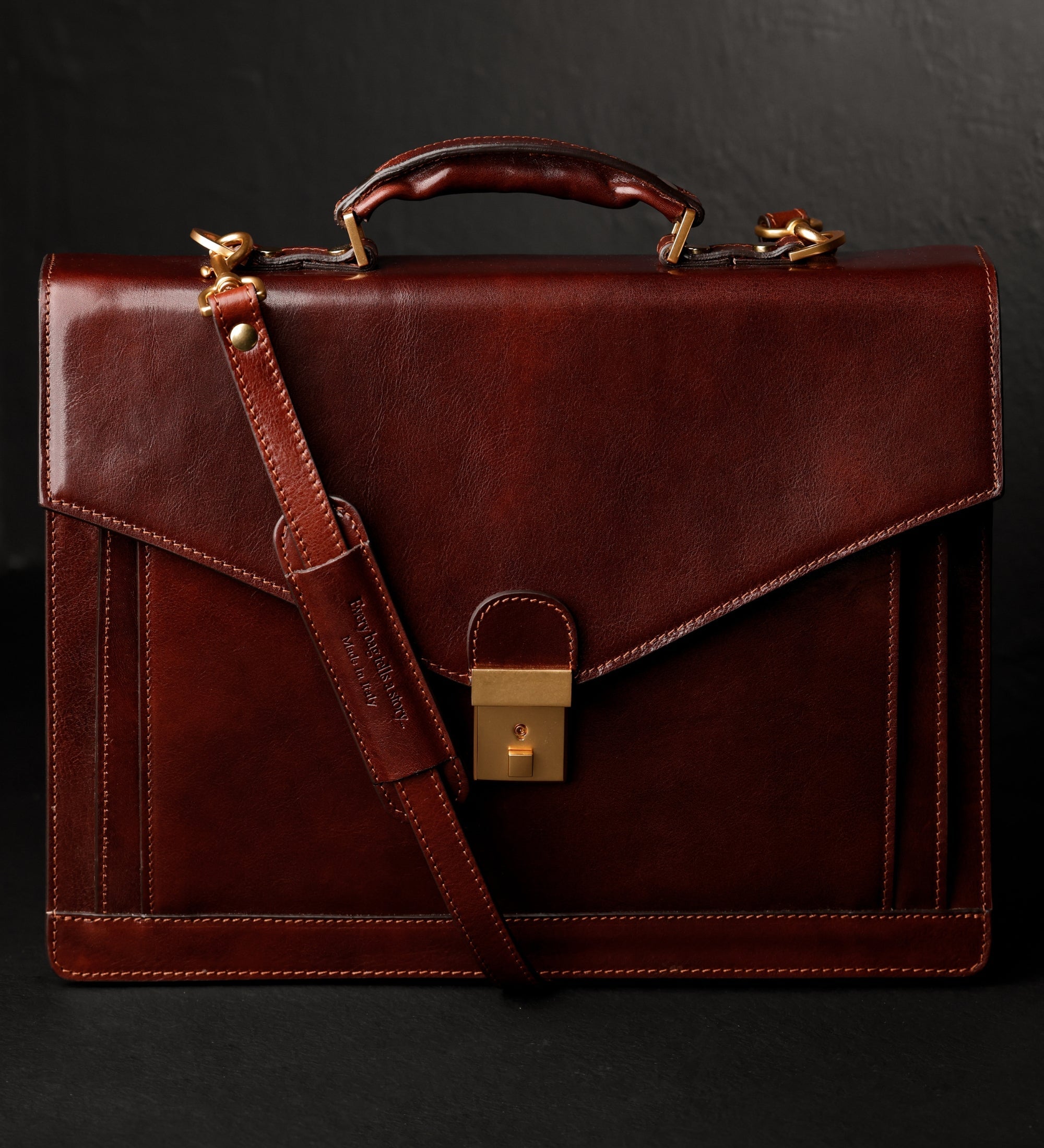 Classic Design Leather Briefcase - The Magus