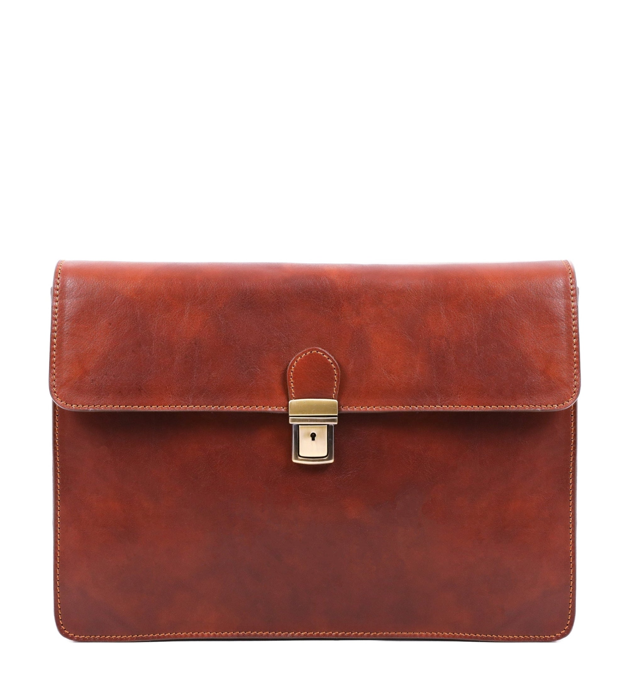 Womens Leather Portfolio, Work Bag with Shoulder Strap - The Corrections