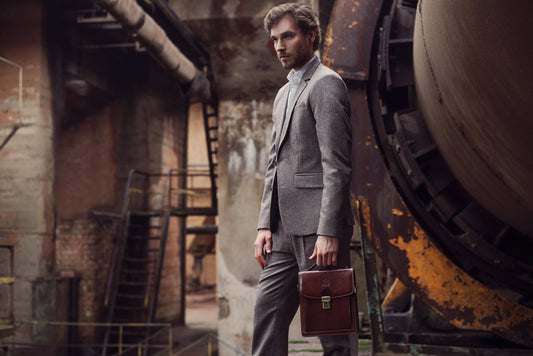 Introducing a Vintage Style Leather Briefcase for Men