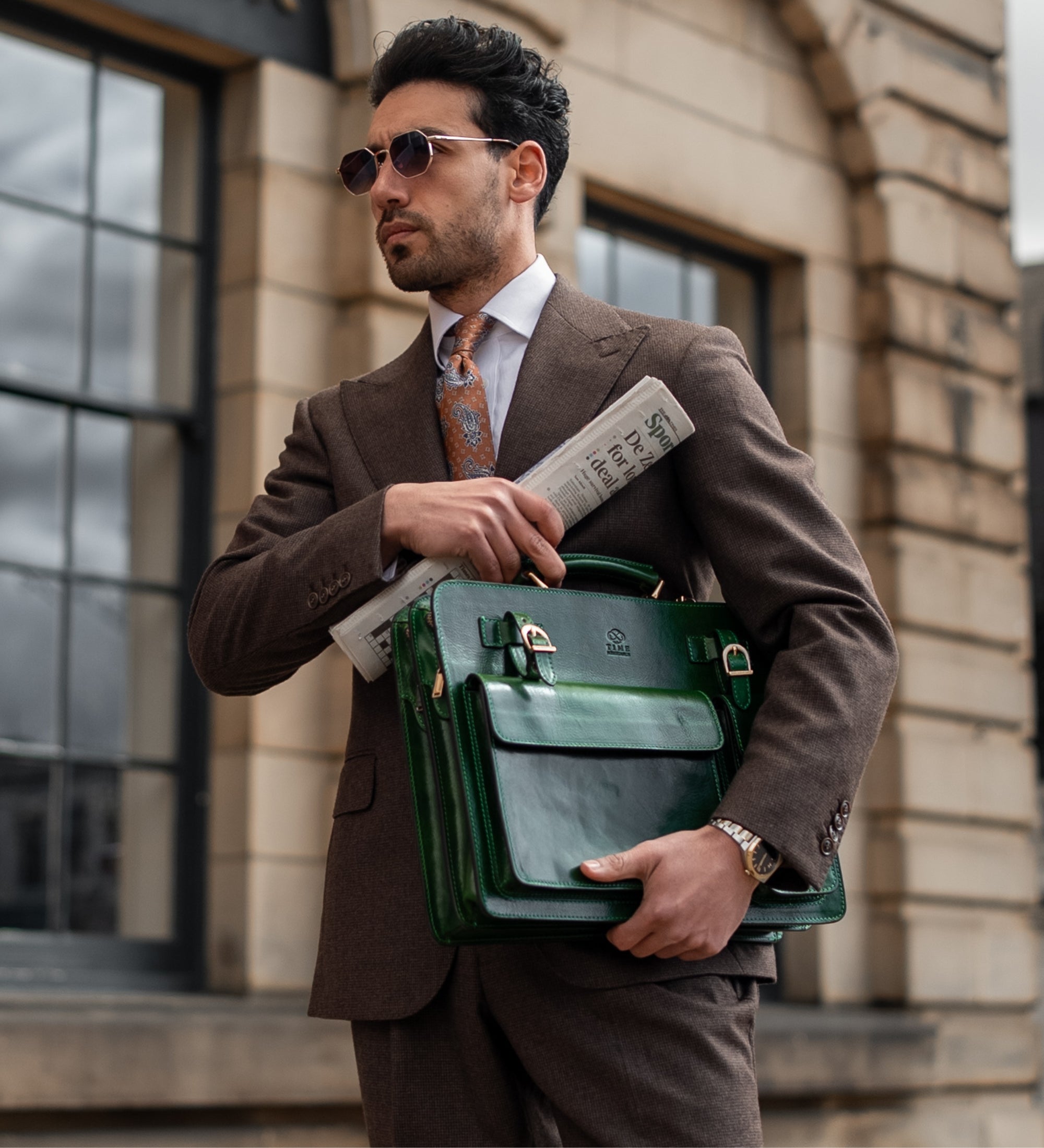 Leather Large Satchel Bag Briefcase - The Prophet