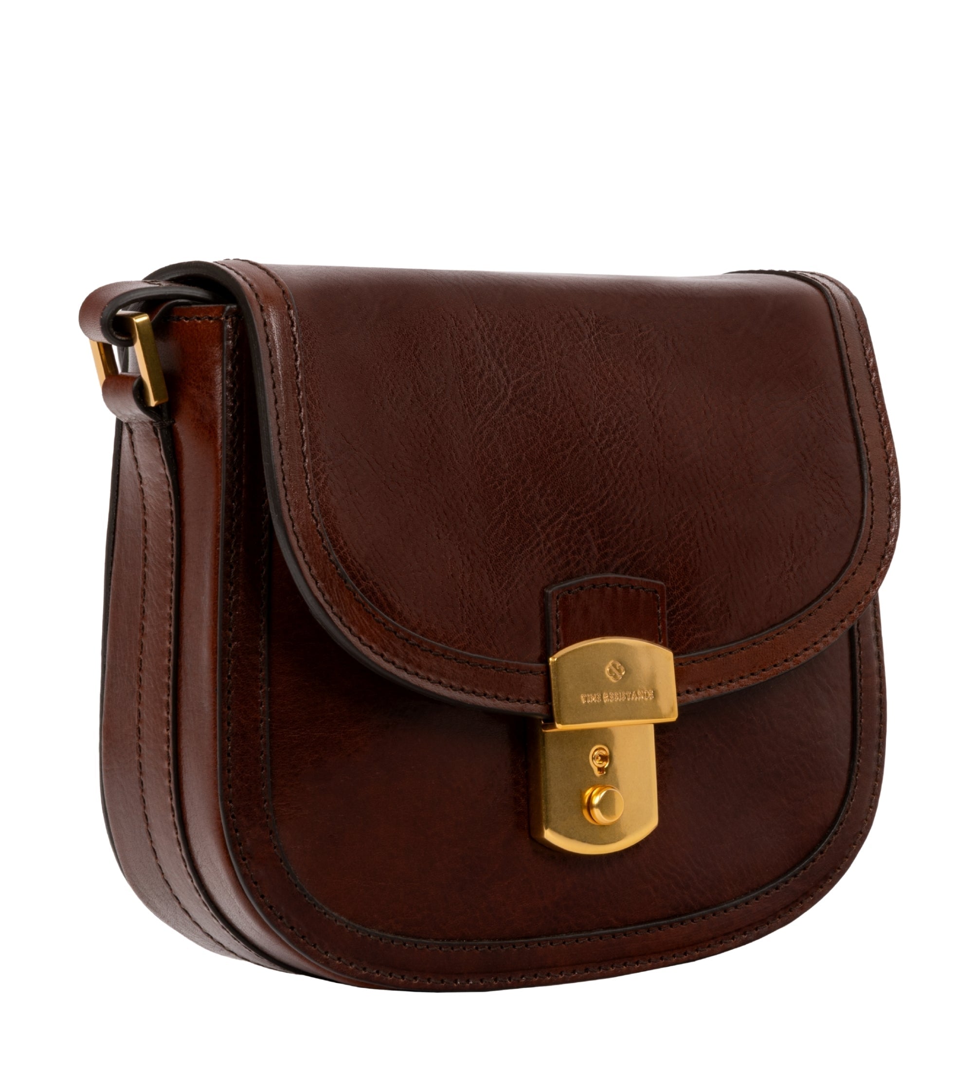 Womens Leather Saddle Bag - Secrets