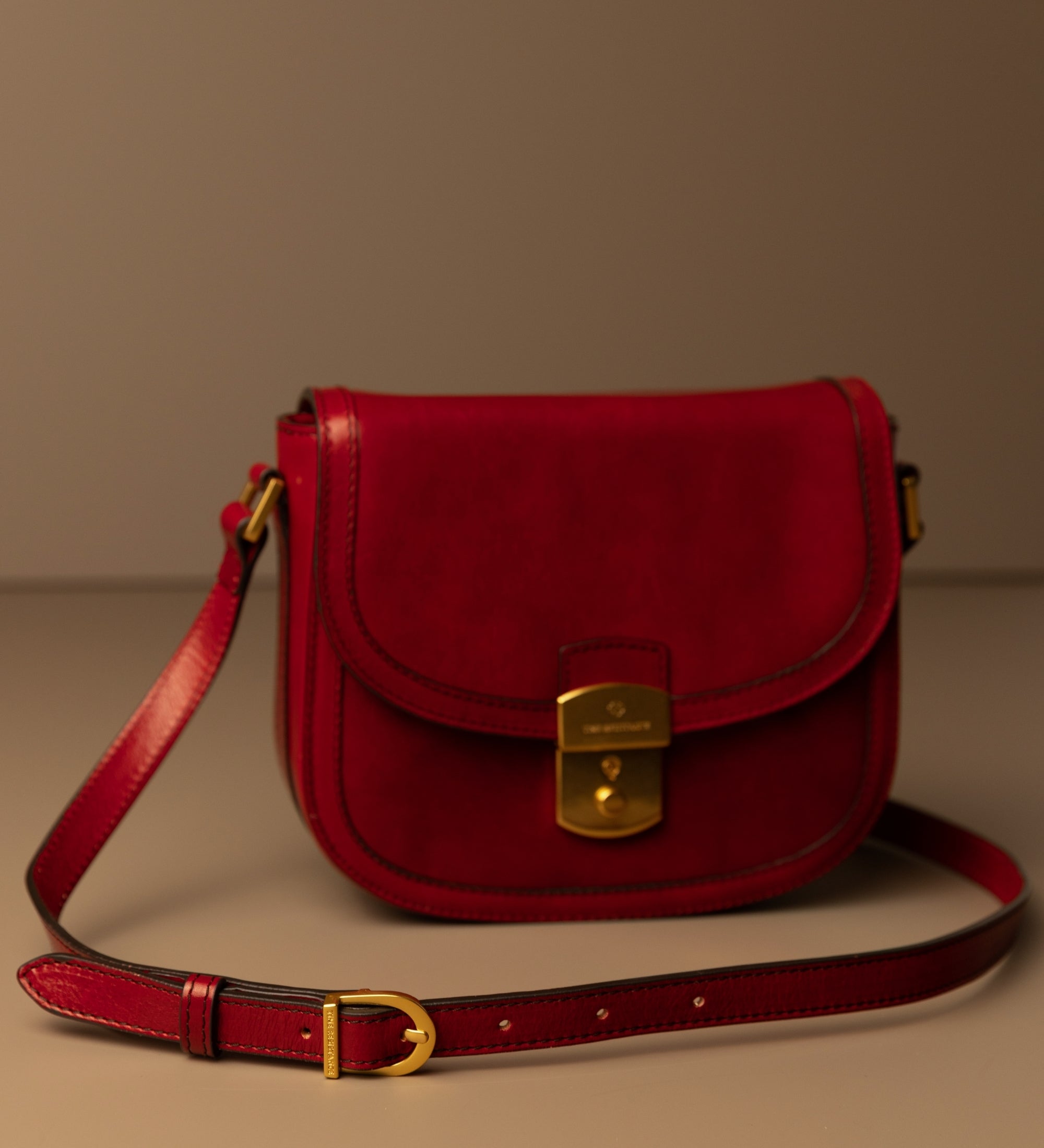 Womens Leather Saddle Bag - Secrets