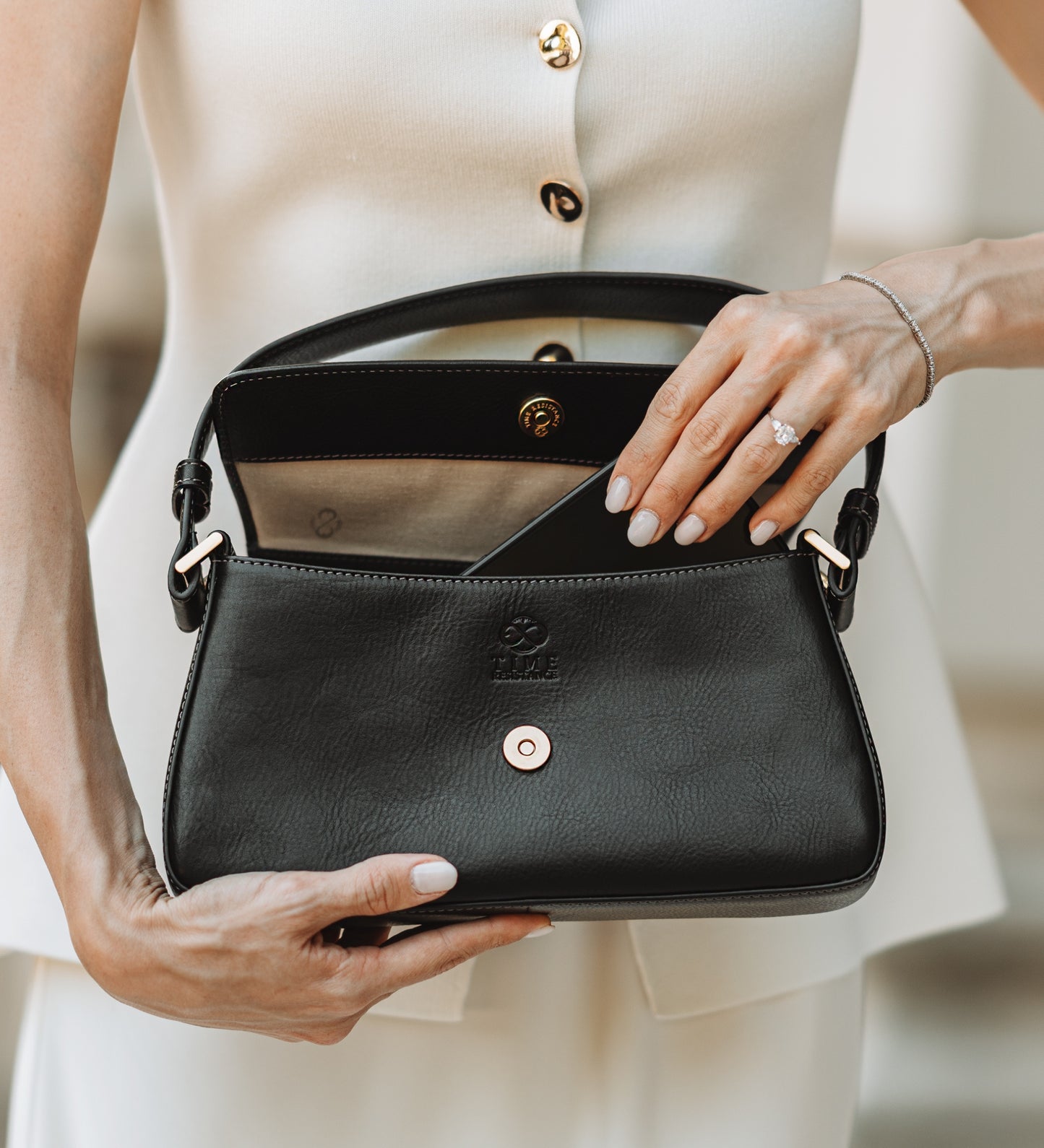 Leather Handbag - Bright Lights, Big City