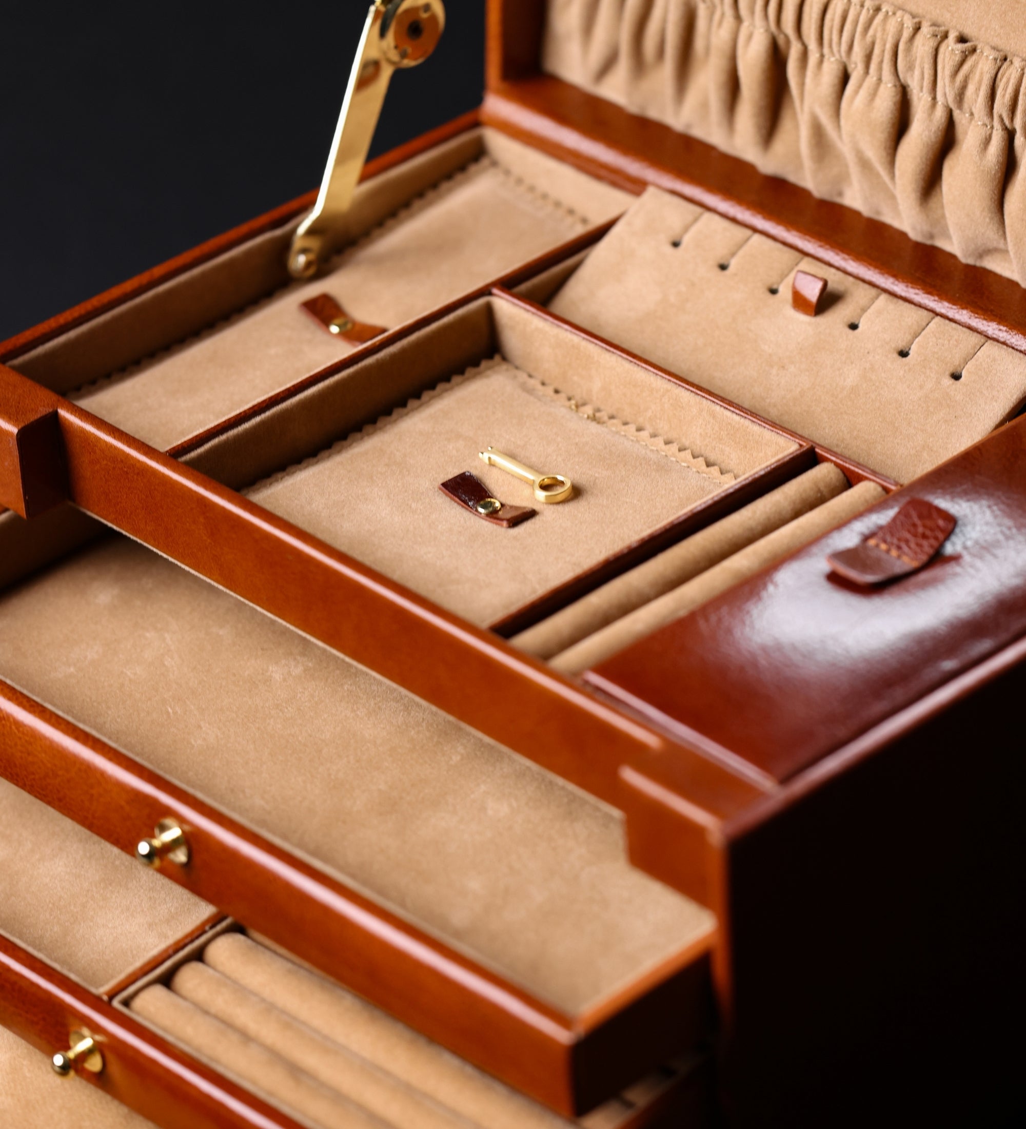 Large Leather Jewelry Box for Women - The Portrait of a Lady