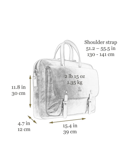 Sacoche en cuir pour ordinateur portable - Lanark