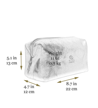 Small Leather Toiletry Bag for Women - Four Past Midnight